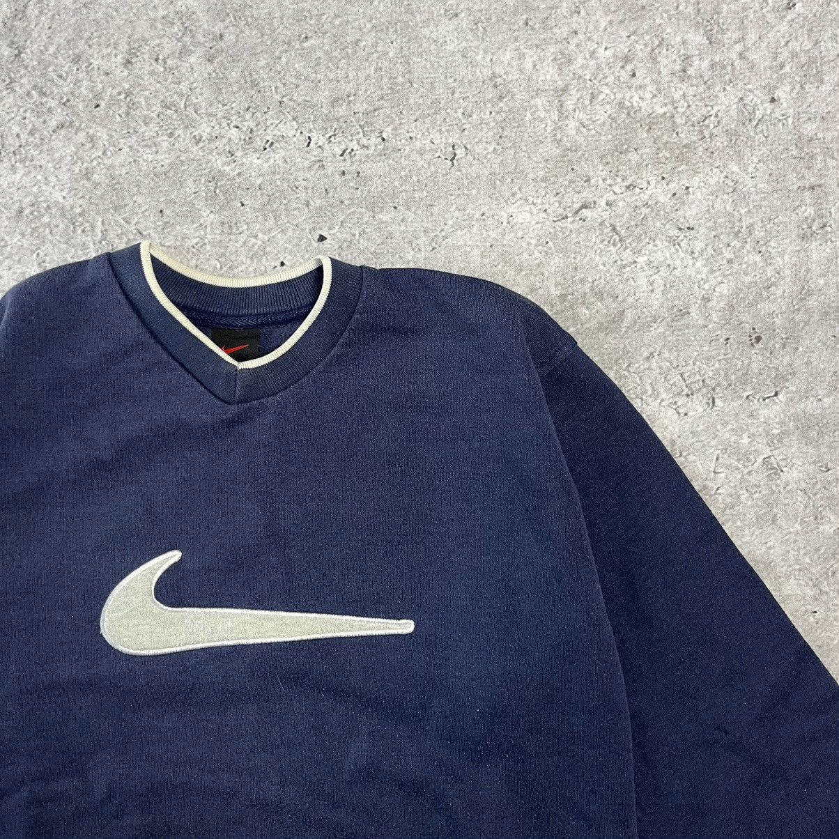 Nike × Vintage Nike spellout central swoosh crewneck M vintage 90s Size US M / EU 48-50 / 2 - 3 Thumbnail