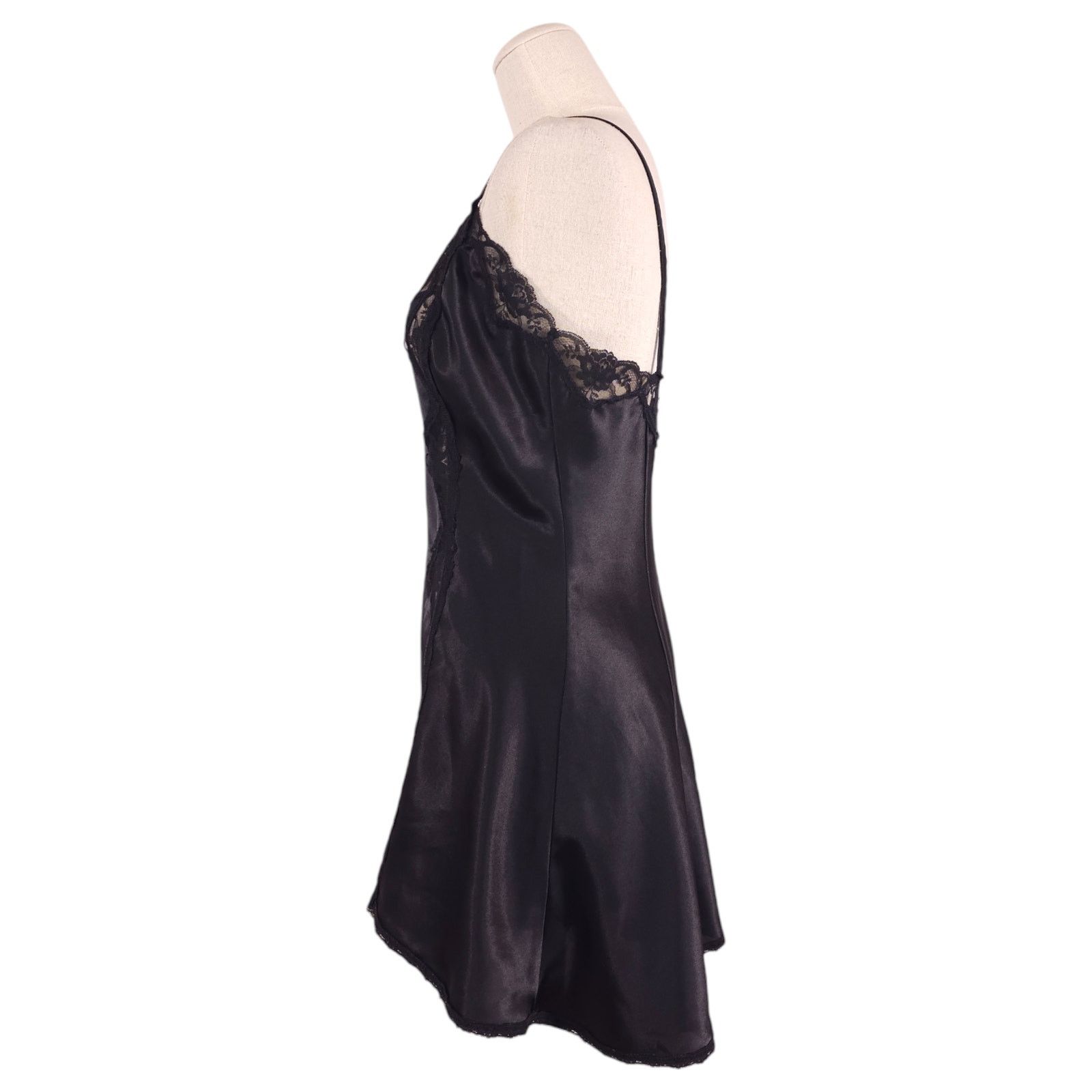Other Trashy Lingerie Satin Lace Slip Black Sz Large Size ONE SIZE - 2 Thumbnail
