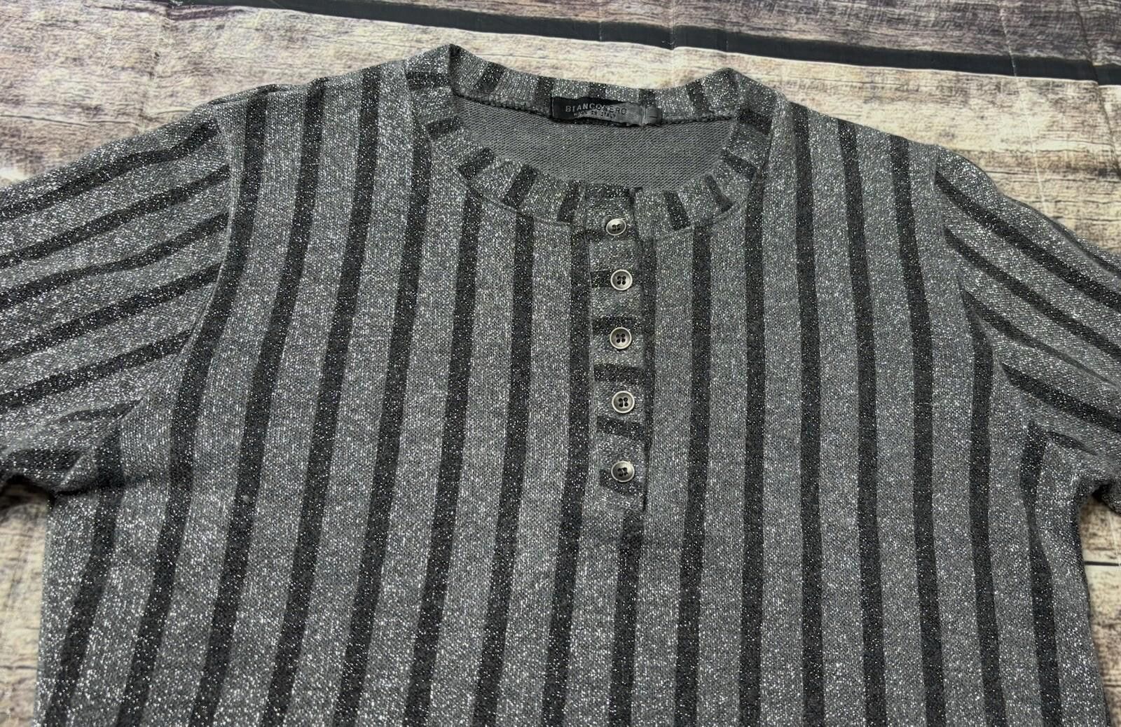 Other VTG Bianconero Top Womens Large Shimmer Made in Italy Henley Size L / US 10 / IT 46 - 4 Thumbnail