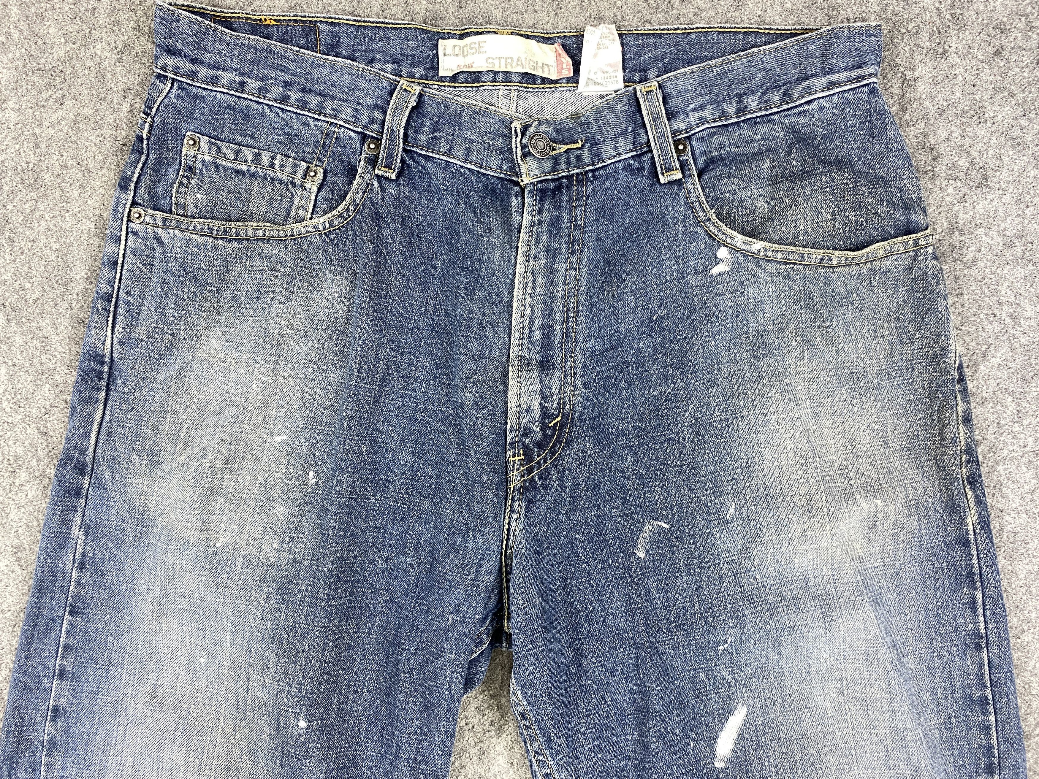 Levi's Blue Distressed Vintage Levi's 569 36x32.5 Denim -SJ017 Size US 36 / EU 52 - 3 Thumbnail