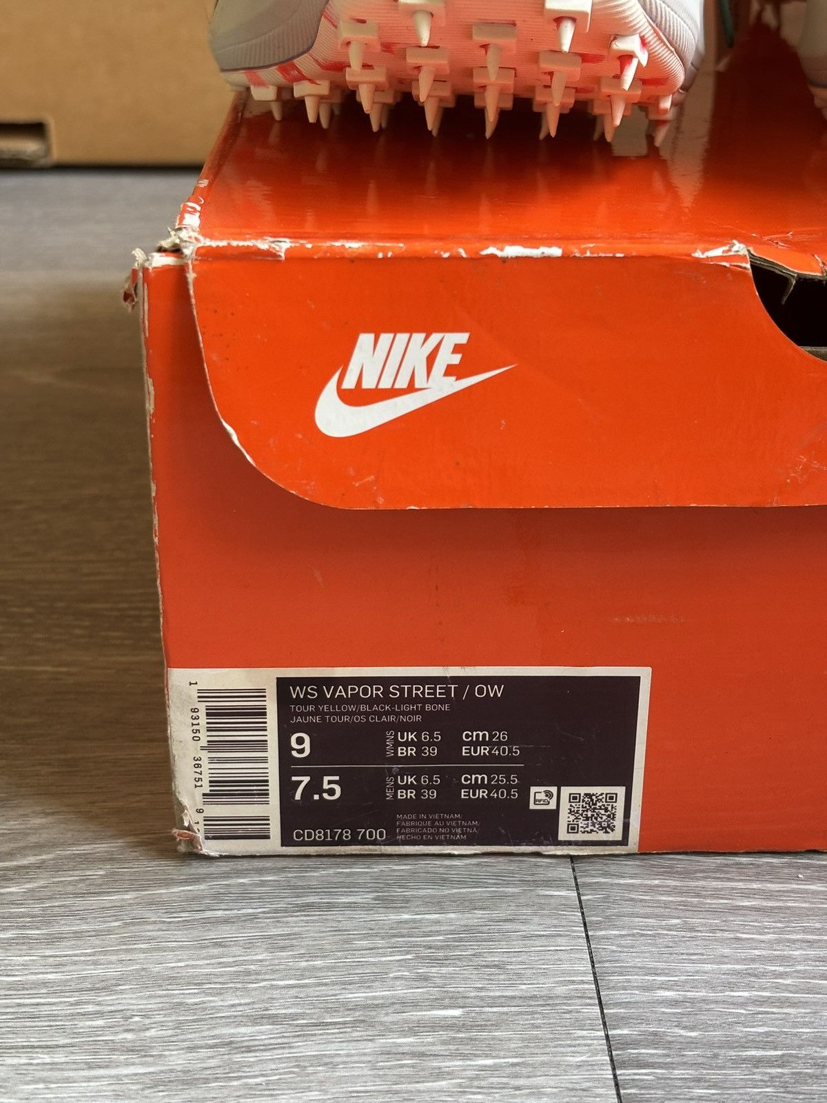 Nike × Off-White Nike Off White Tour Yellow Vapor Street Size US 7.5 / IT 37.5 - 8 Thumbnail