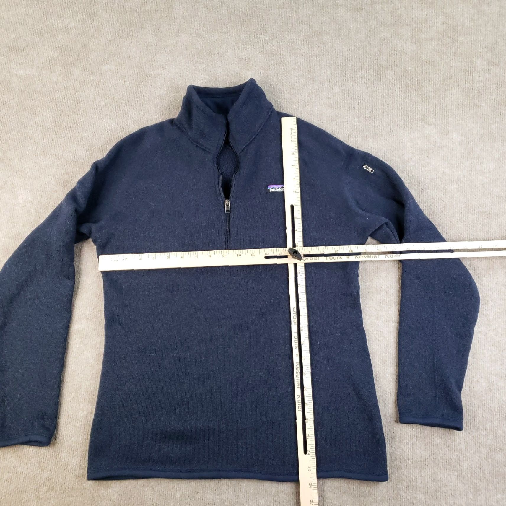 Patagonia Patagonia Better Sweater Women M Blue 1/4 Zip Fleece Pullover Mock Neck Sweater Womens Size M / US 6-8 / IT 42-44 - 2 Thumbnail