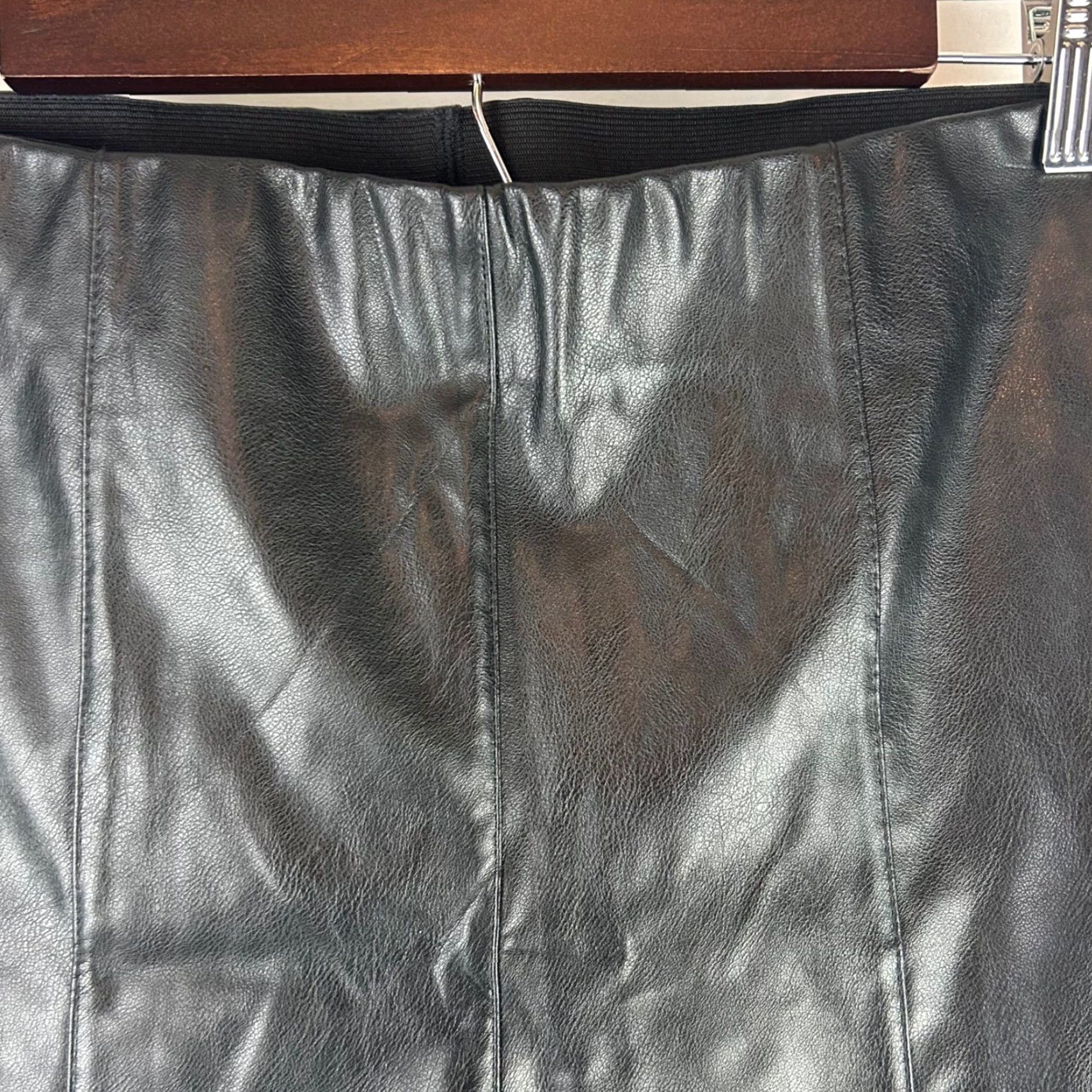H&M H&M Faux Leather High Waisted Leggings Black Pants Women's Size 10 Size 32" / US 10 / IT 46 - 3 Thumbnail