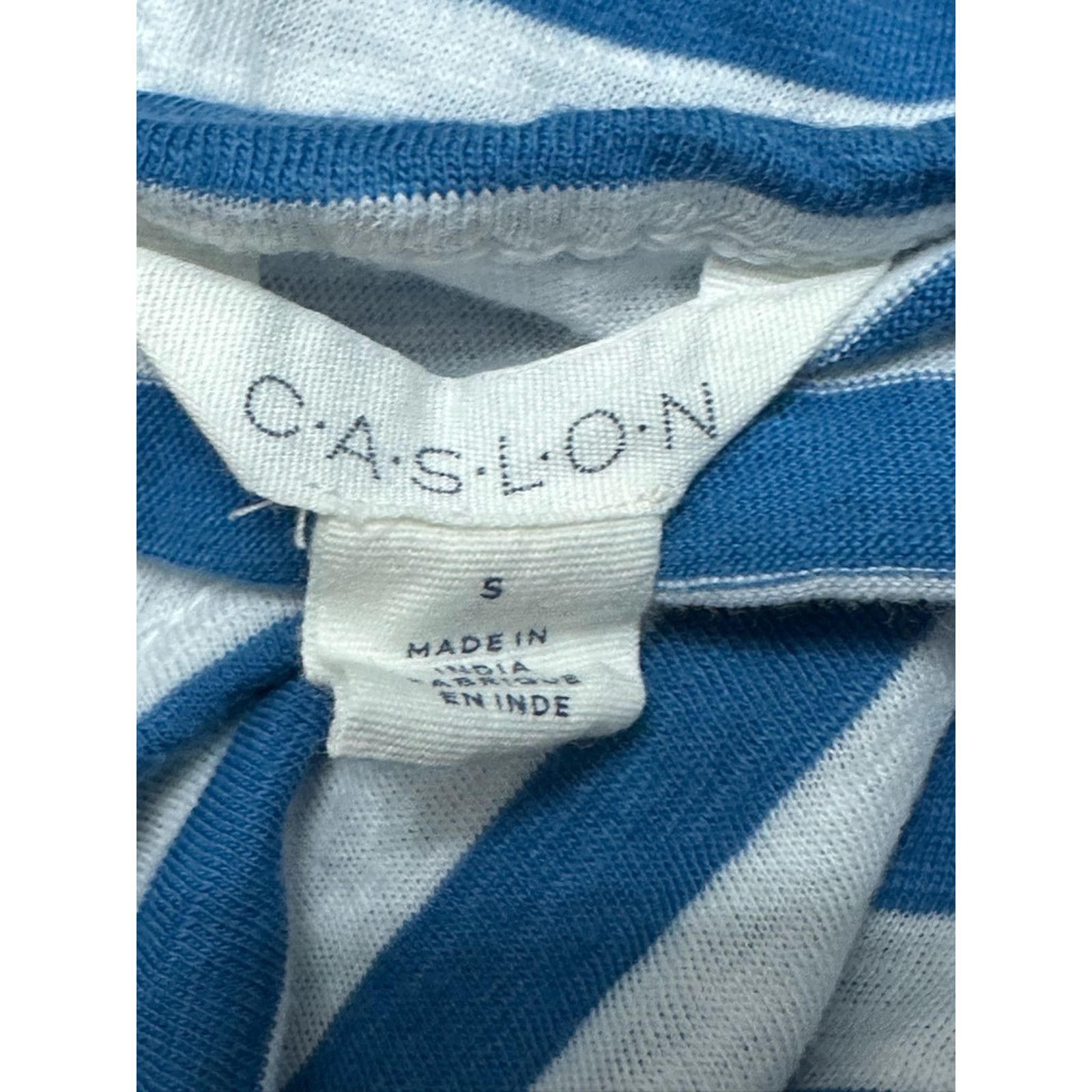 Other Caslon Cap Sleeves Blouse Striped Blue White Women's S NWOT Size S / US 4 / IT 40 - 7 Thumbnail