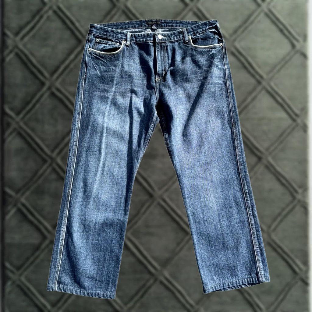 Alfani VINTAGE Alfani Jeans Dark Blue Embroidered 38x30 Straight Men Sz 38 Regular Inseam 30 Mens Size US 38 / EU 54 - 1 Thumbnail