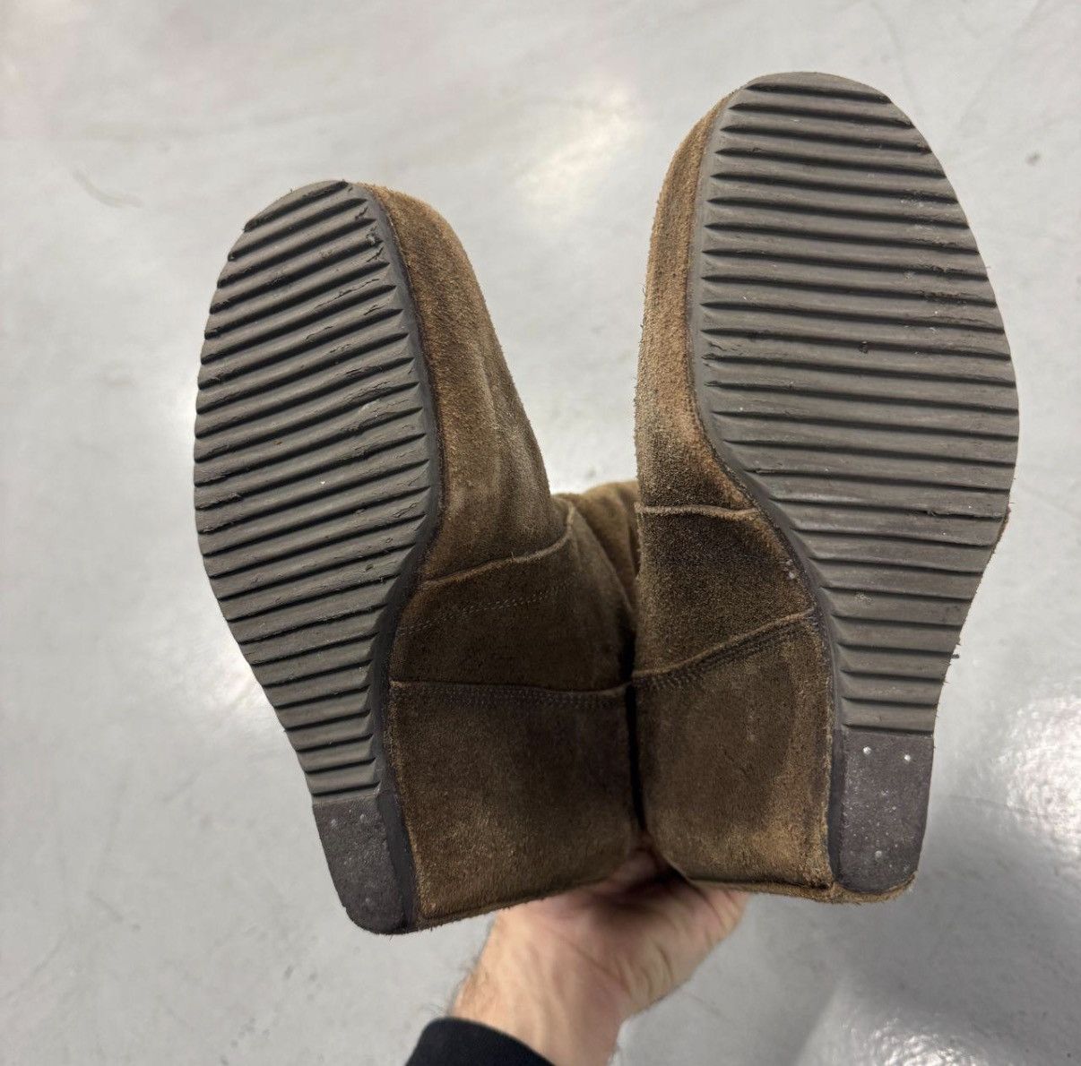 Rick Owens FW2010 Gleam Rick Owens Brown Suede Wedge Heels Size US 8.5 / IT 38.5 - 7 Thumbnail
