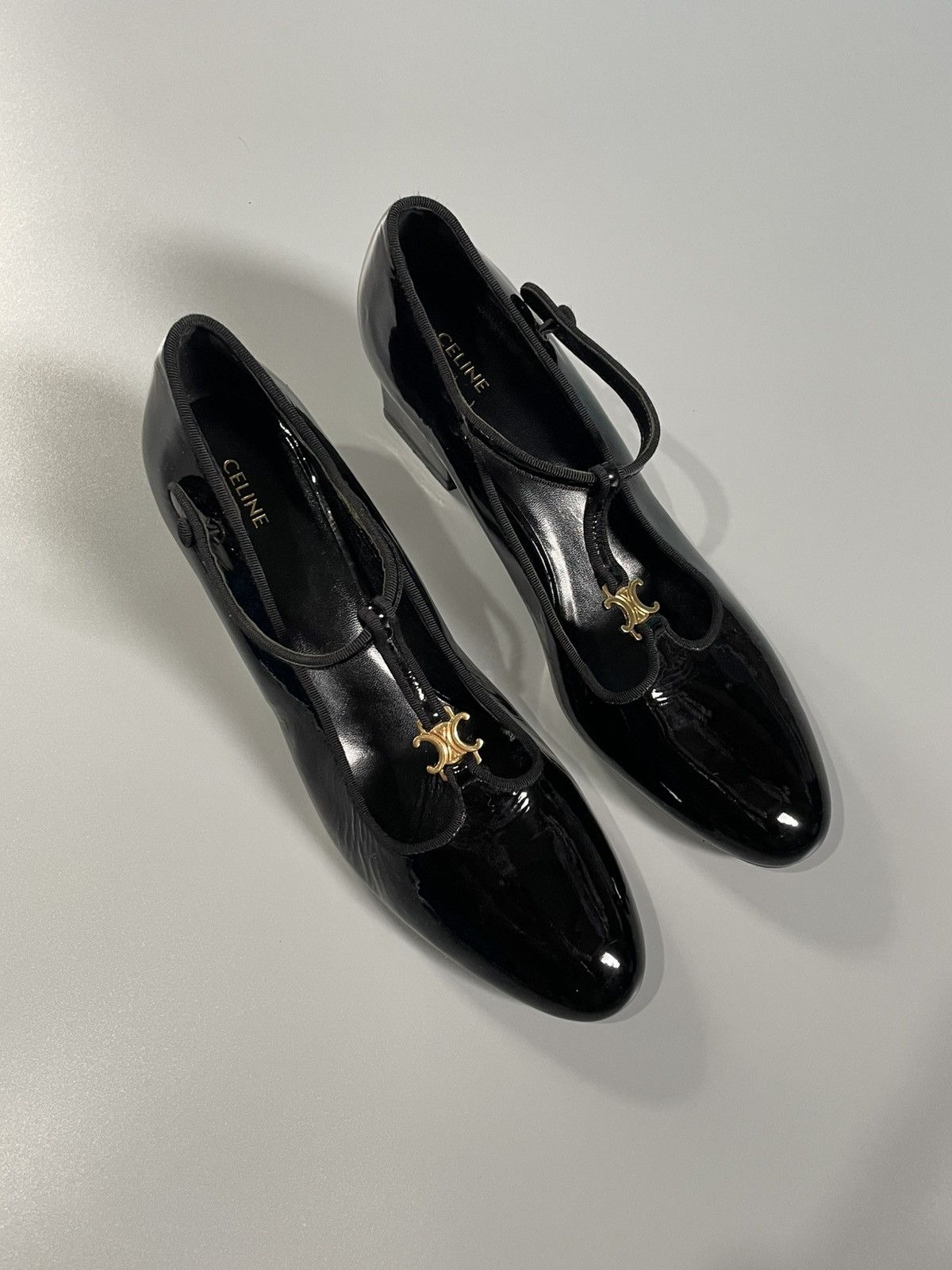 Celine Celine patent leather "Babies" T-bar pumps Size US 8 / IT 38 - 1 Thumbnail