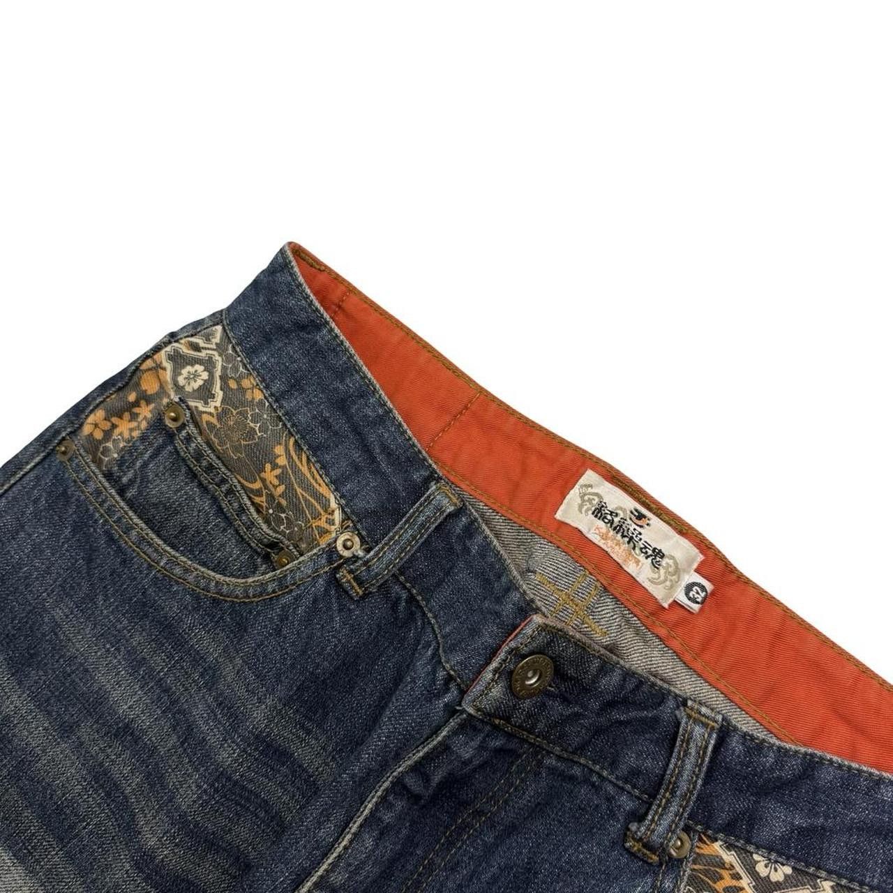 Karakuri Tamashii Karakuri Tamashii Embroidered Koi & Dragon Jeans - Waist 32 Size US 32 / EU 48 - 7 Thumbnail