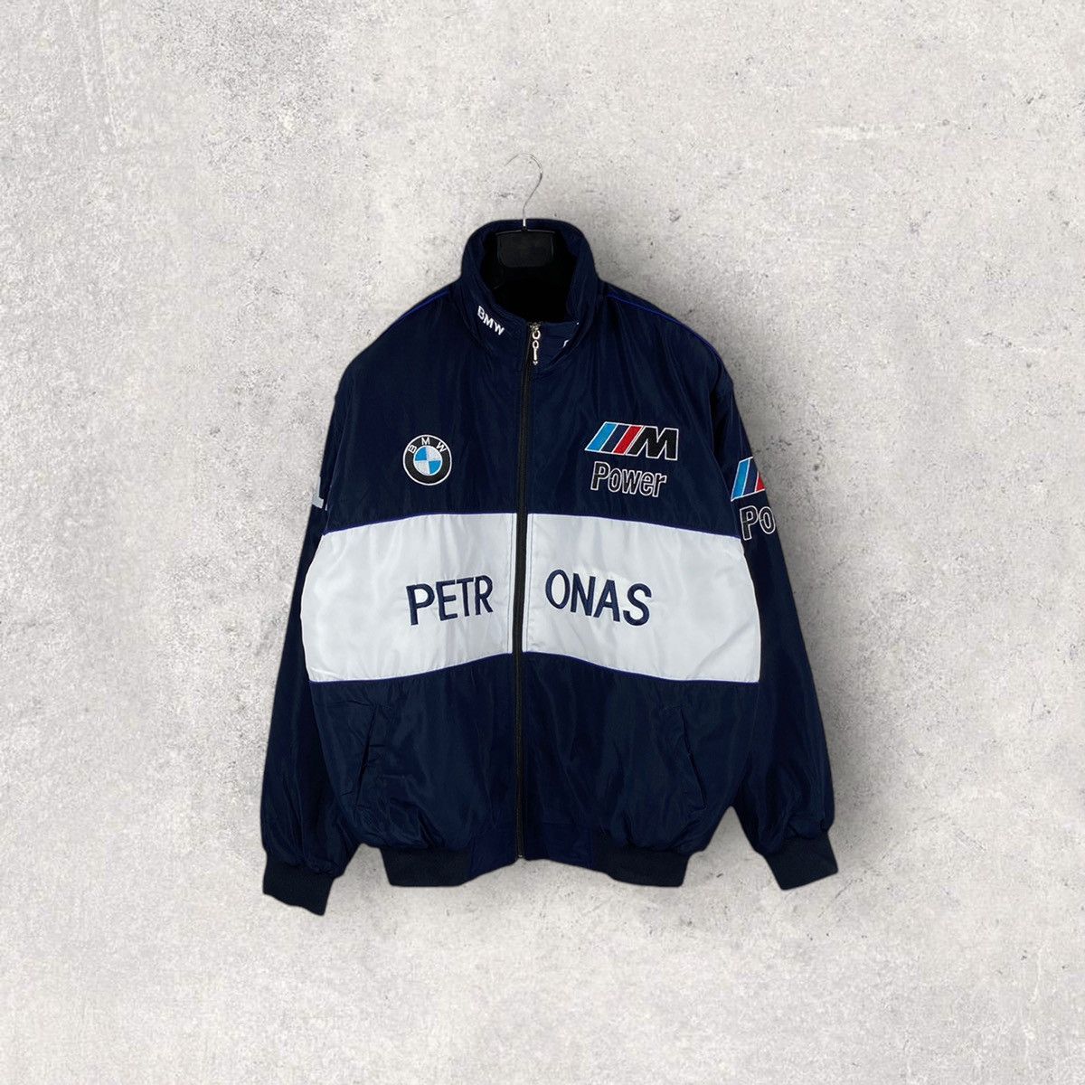 image of Vintage Bmw Petronas F1 Racing Jacket M Power 90's Y2K in Blue, Men's (Size XL)