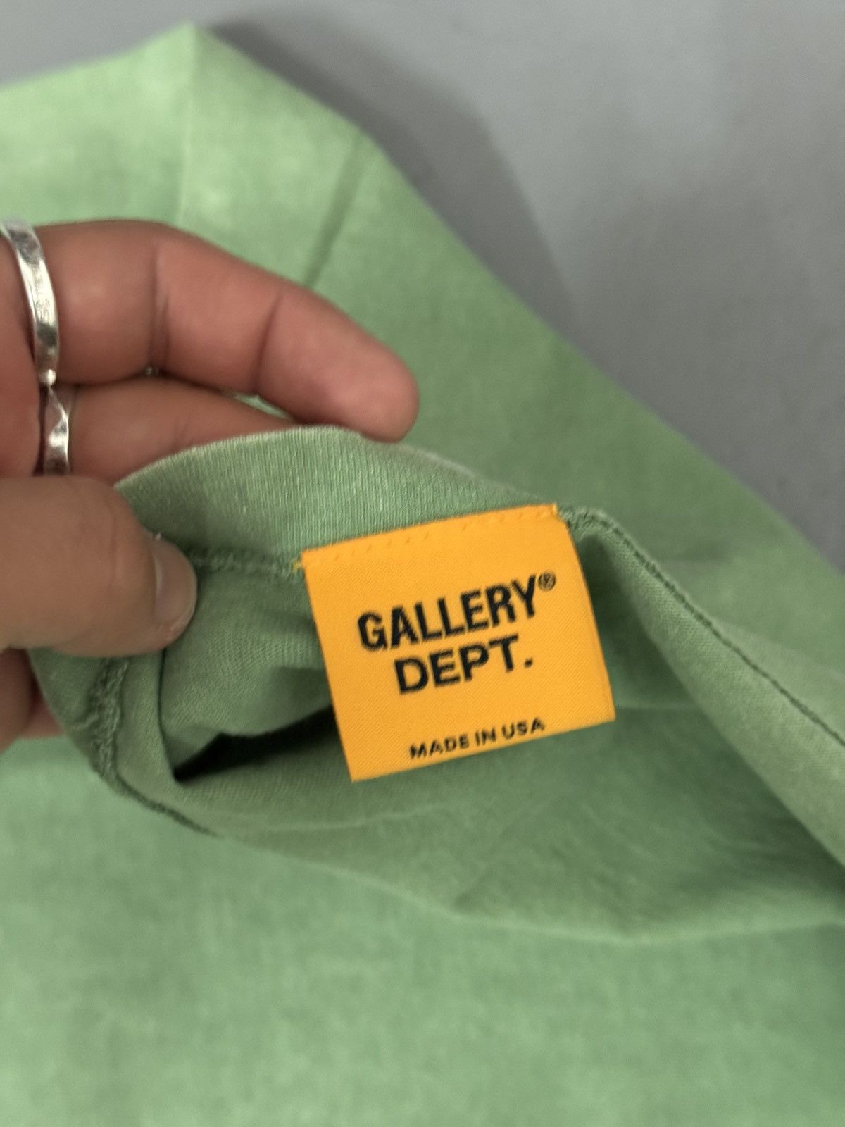 Gallery Dept. Gallery Dept Vintage Logo Jelly Green Tee Size US XL / EU 56 / 4 - 6 Thumbnail