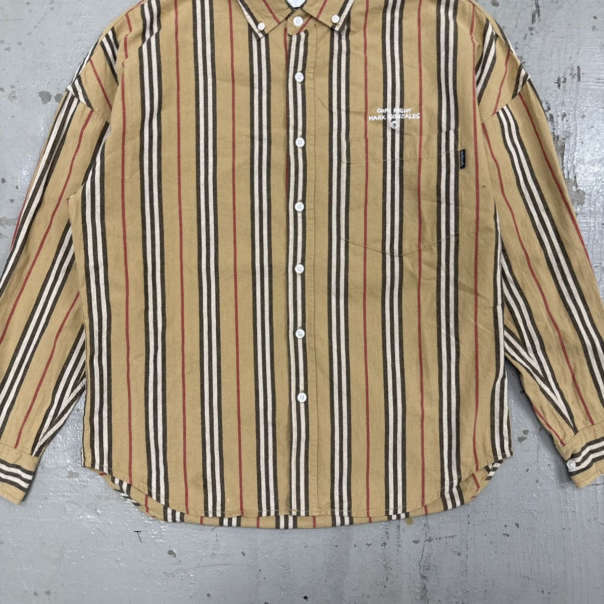 Japanese Brand Vintage Mark Gonzales Burberry Ripoff Button Up Shirt Size US M / EU 48-50 / 2 - 3 Thumbnail