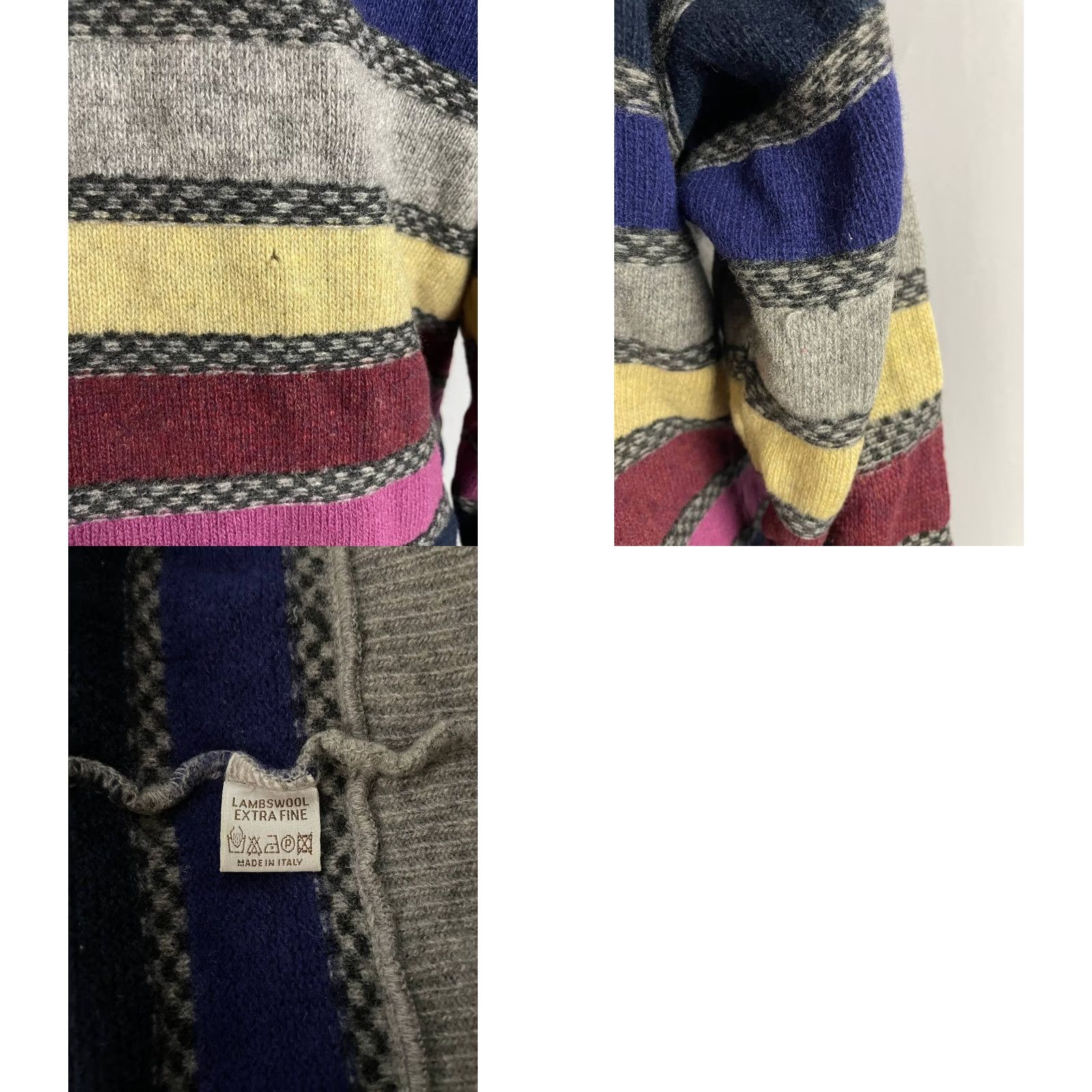 Ermenegildo Zegna Ermenegildo Zegna Mens Cardigan Sweater Multicolor Lambswool Long Sleeve Size US M / EU 48-50 / 2 - 10 Thumbnail