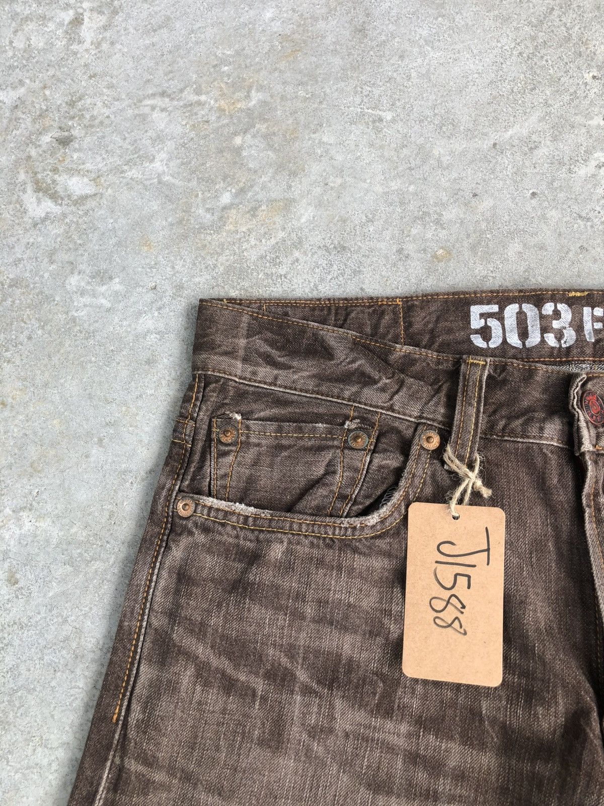 If Six Was Nine Japanese Edwin Flared Jeans Distressed Jeans Size US 34 / EU 50 - 13 Thumbnail