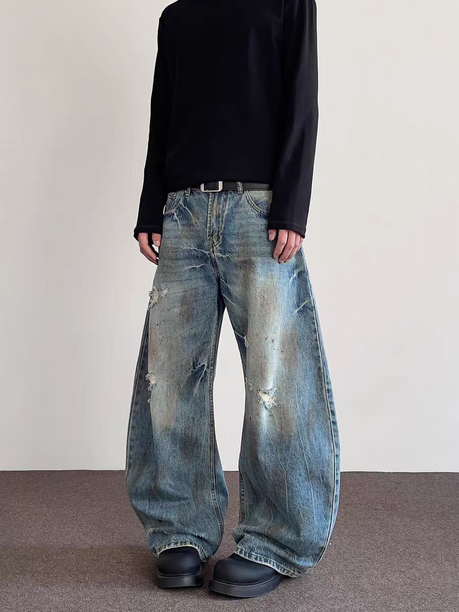 Japanese Brand × Jean Vintage street ripped machete old micro flare jeans Size US 34 / EU 50 - 3 Thumbnail