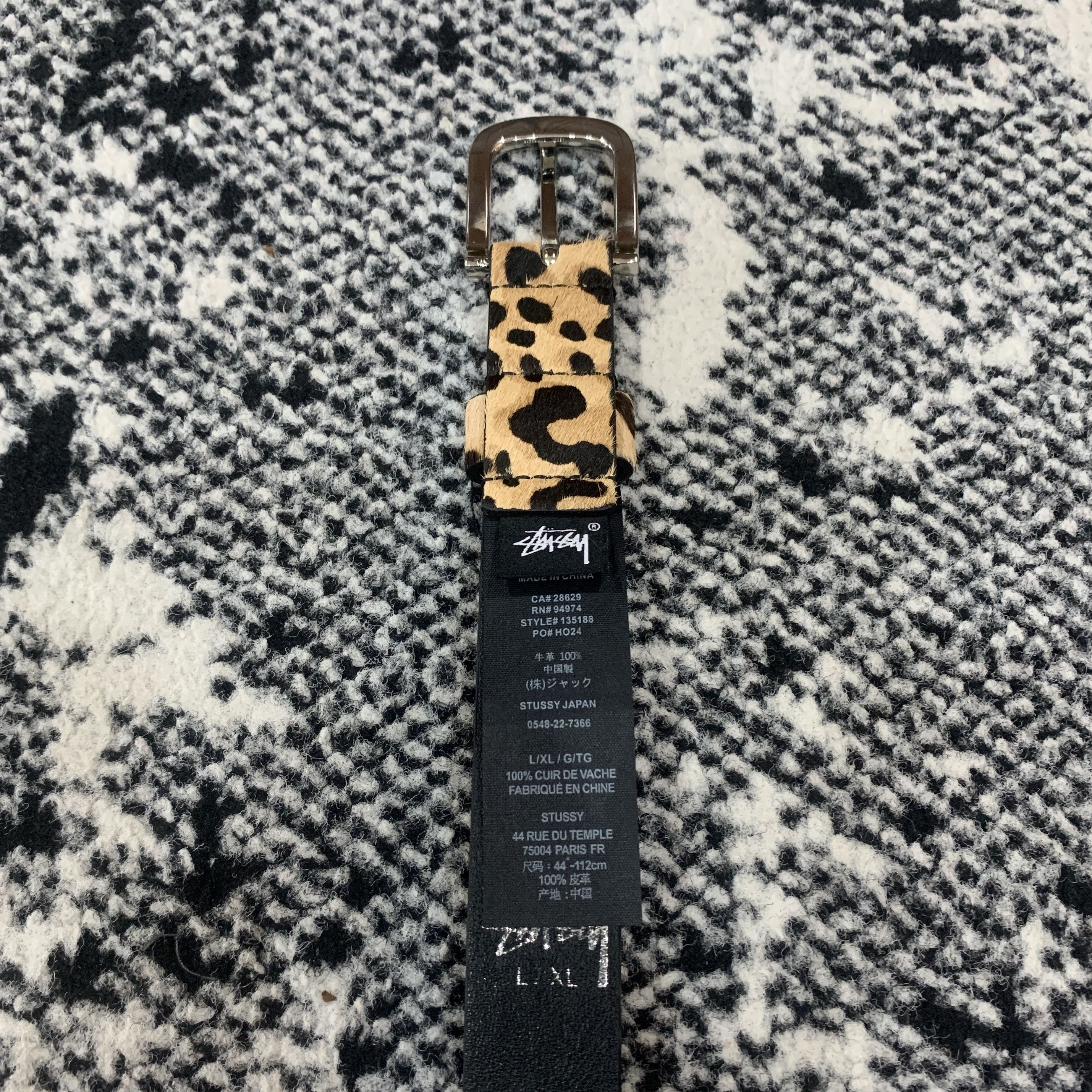 Stussy STUSSY SS LINK HAIRY CHEETAH STUDDED BELT - L/XL Size ONE SIZE - 5 Thumbnail