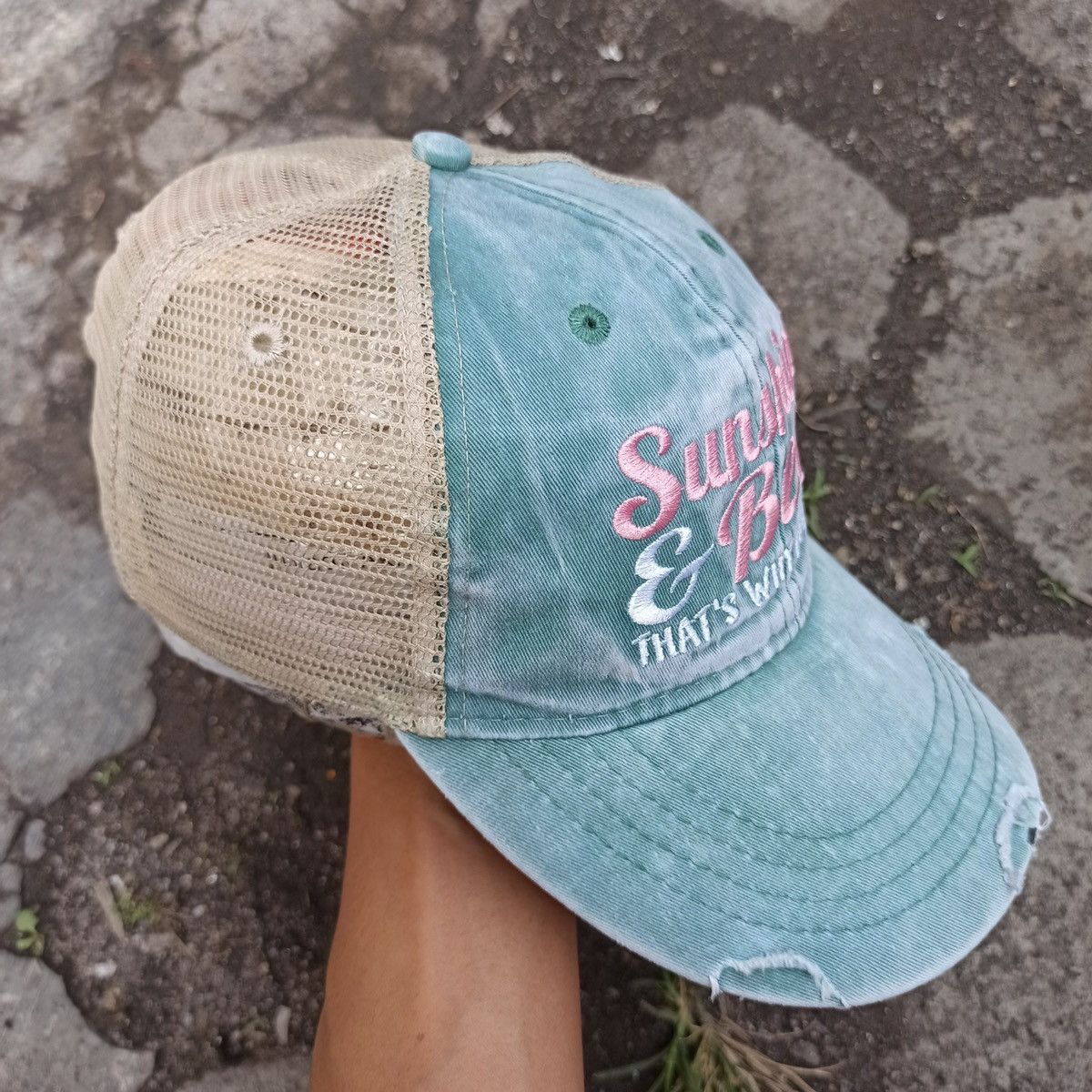 14th Addiction SICK wash distresses hat sunshine & beer Size ONE SIZE - 9 Thumbnail
