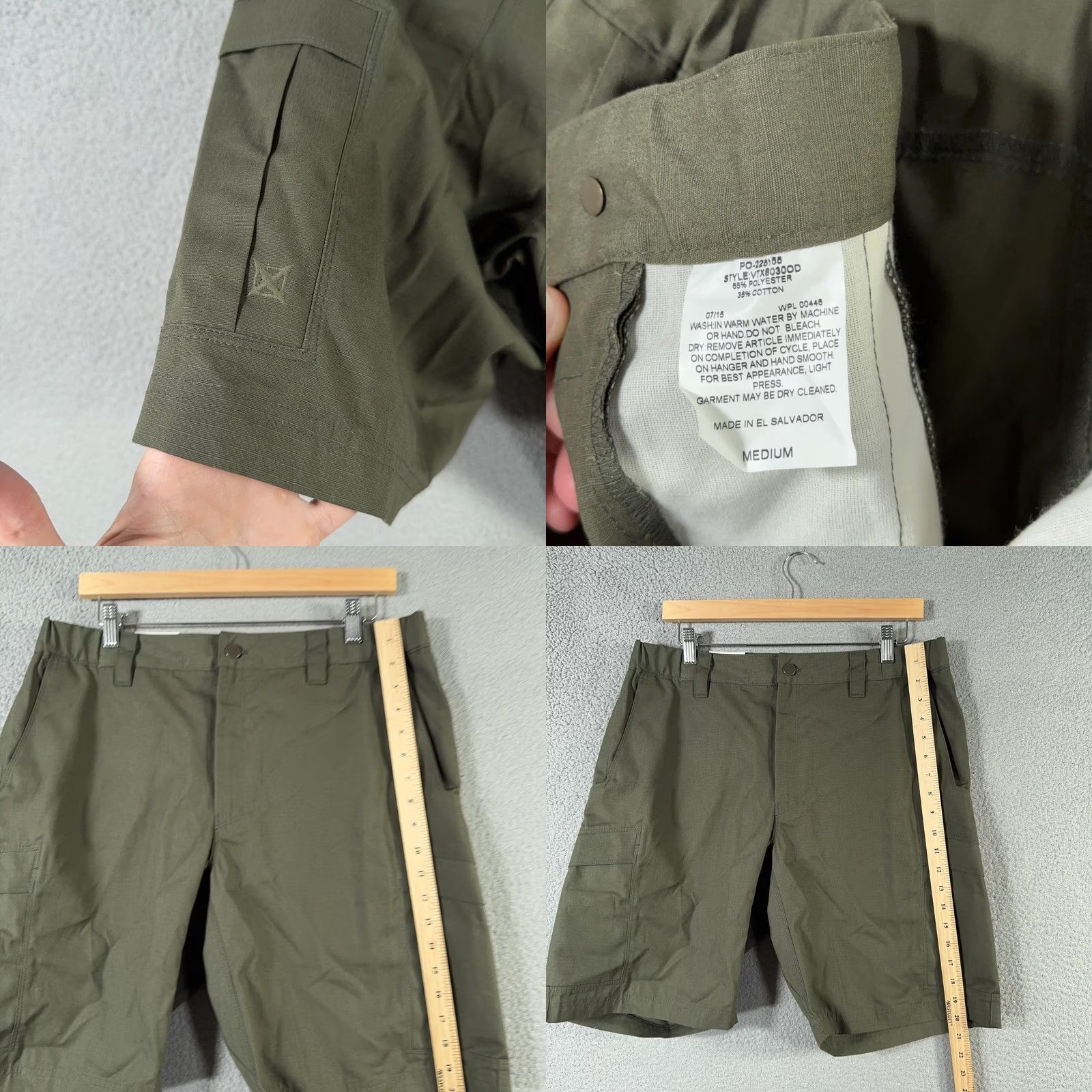 Vintage Vertx Cargo Shorts Mens Medium Green Tactical Ripstop Utility Outdoor VTX8030OD Size US 31 - 8 Thumbnail