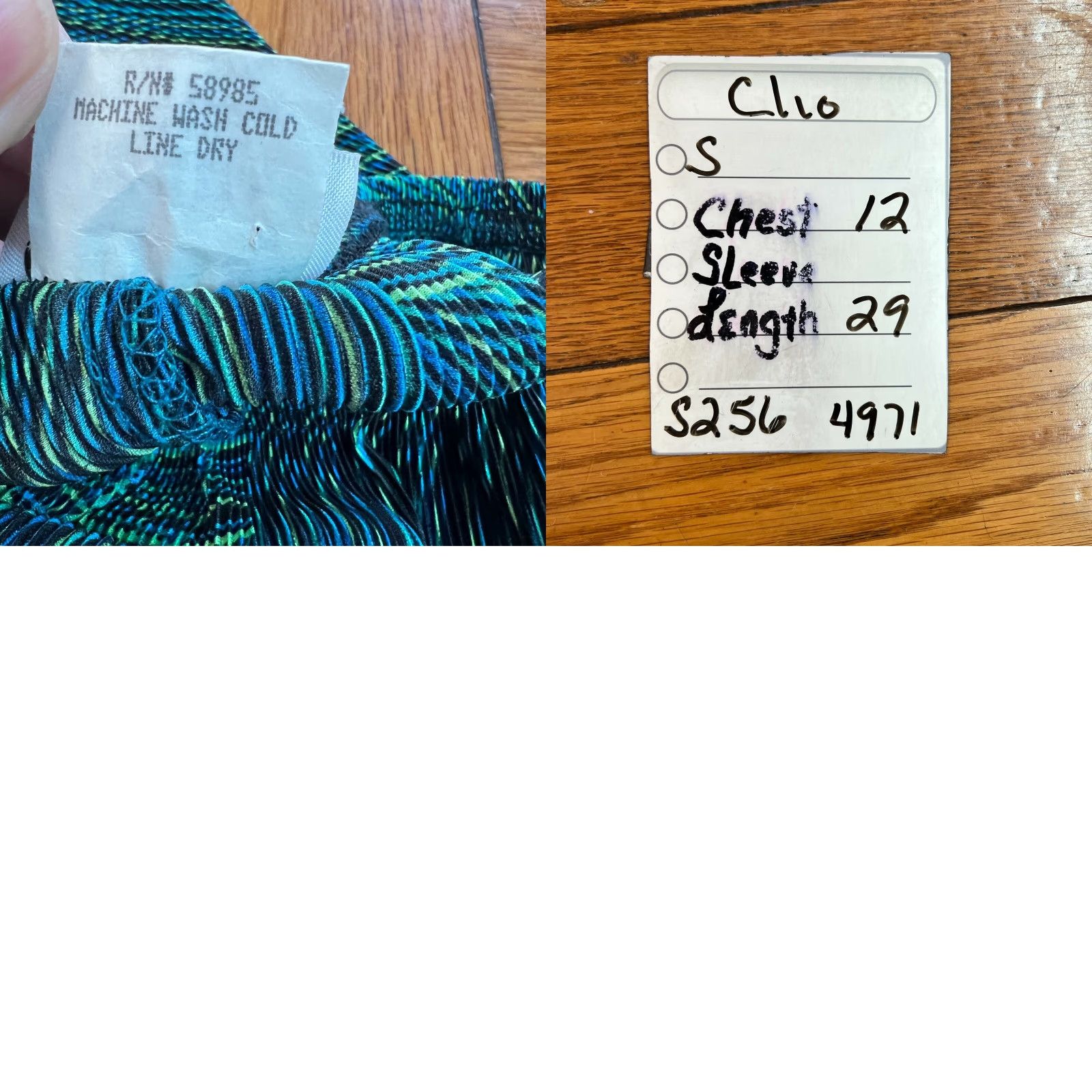 Vintage VTG Clio Skirt A-Line Midi Blue S Womens Elastic Waist Pull On Pleated Striped Vintage: Yes Size 28" / US 6 / IT 42 - 8 Thumbnail
