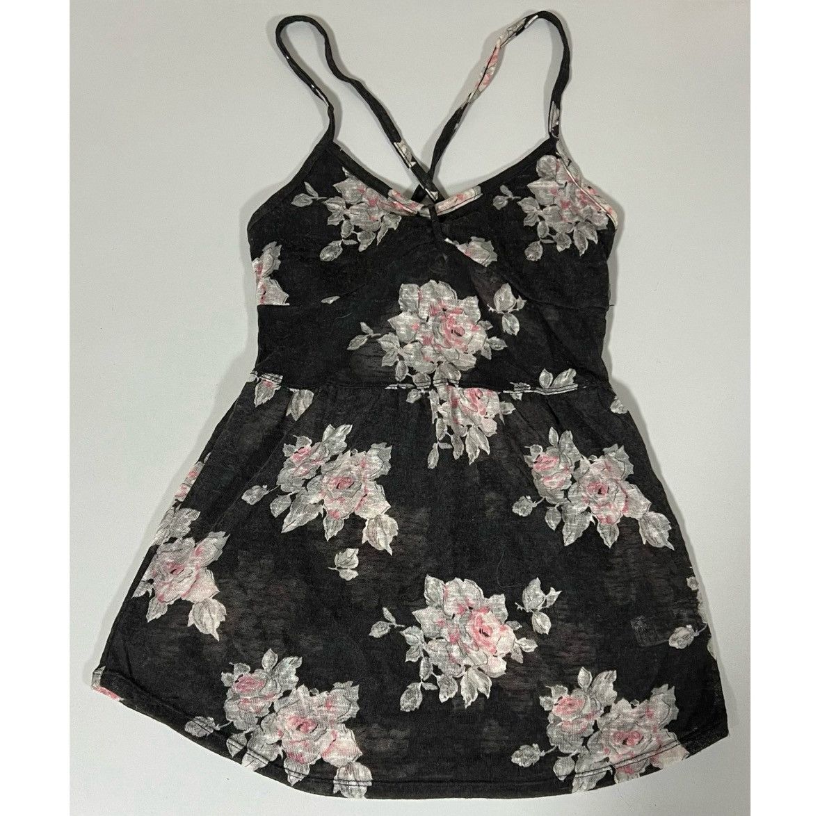 Aeropostale Aeropostale Floral Babydoll Tank Top Shirt Blouse Size S 🌸✨ Size S / US 4 / IT 40 - 1 Thumbnail