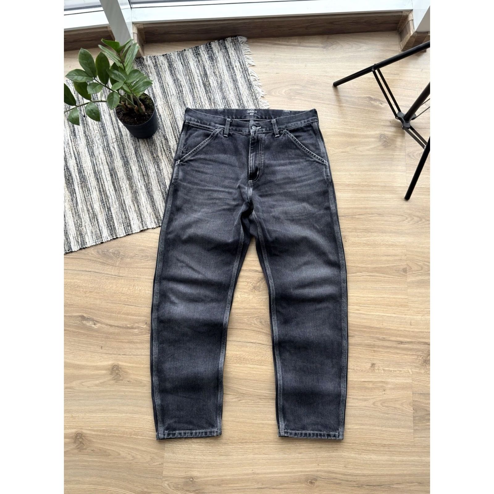 Carhartt Wip VINTAGE Carhartt WIP Penrod Pants Jeans Gray M Men 31 30in Inseam Cargo Pocket 90s Streetwear Logo Casual Denim Jeans Size US 31 - 2 Thumbnail