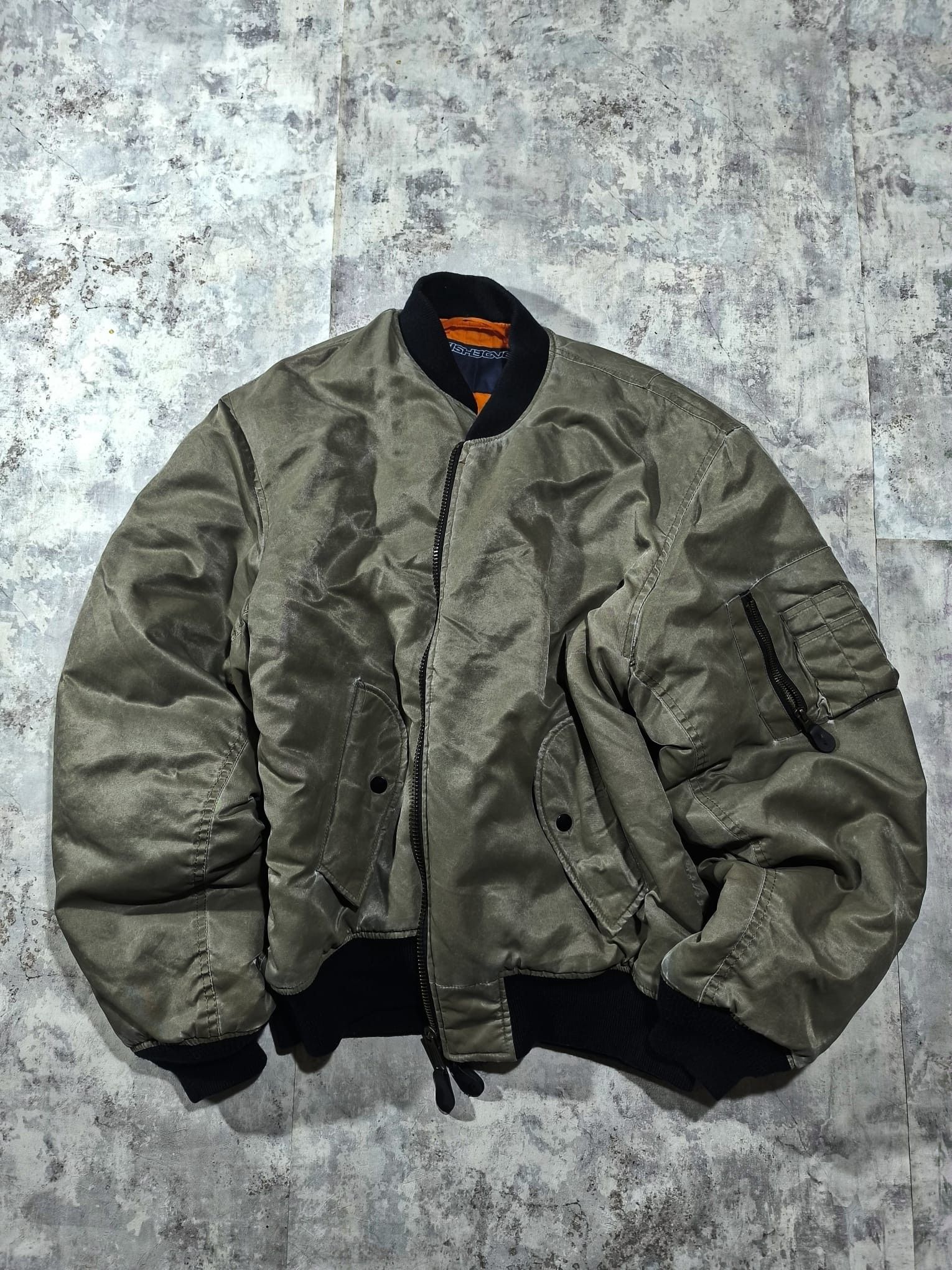 Vintage Industrial Textured Fishbone 00s Bomber Jacket Demna Gvsalia Size US L / EU 52-54 / 3 - 13 Thumbnail
