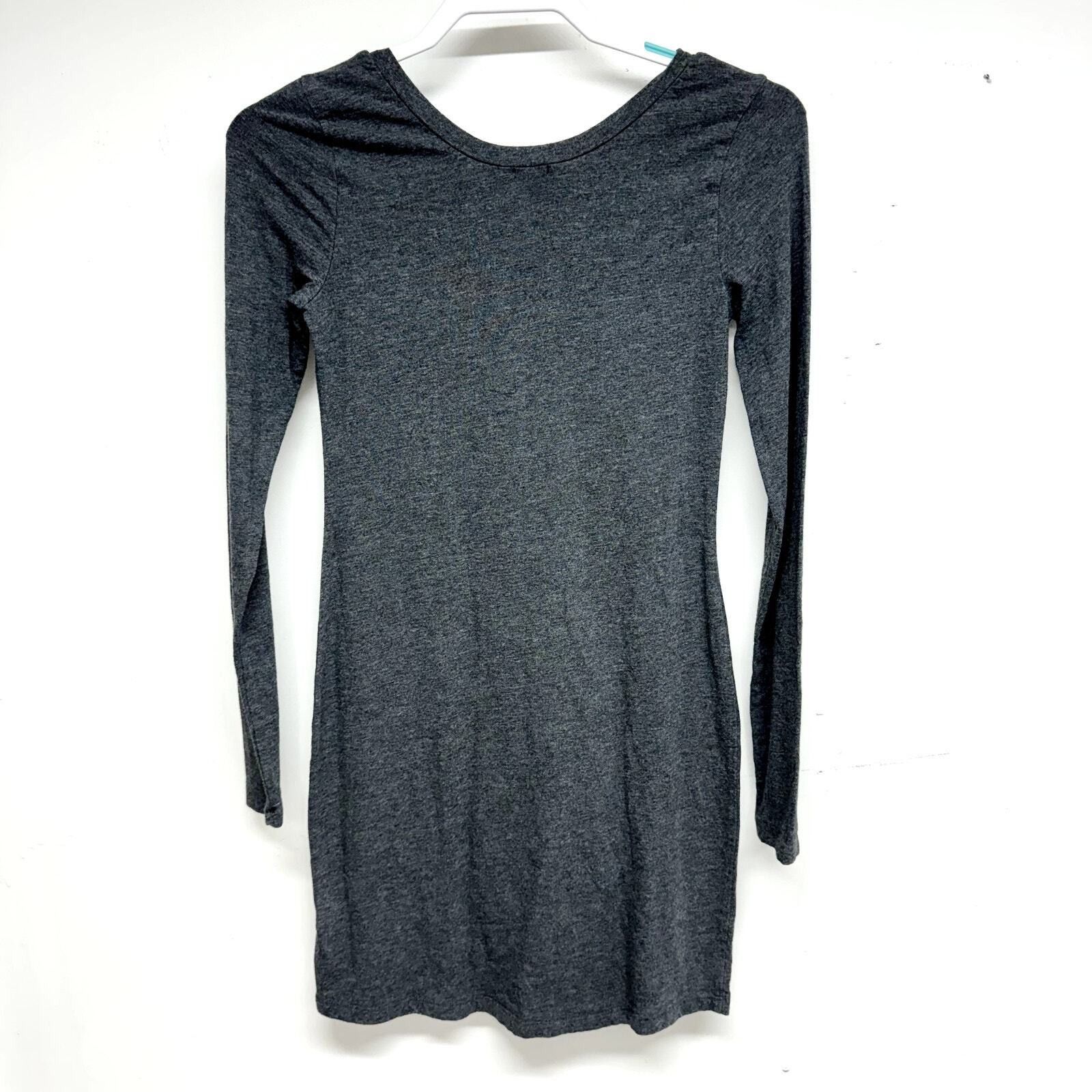 Splendid Splendid Long Sleeve Mini Grey Round Neck Dress Size XS Size XS / US 0-2 / IT 36-38 - 2 Thumbnail