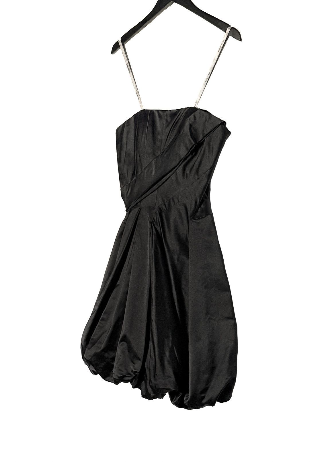 Oscar De La Renta Oscar De La Renta PF12 Black Silk Bustier Balloon Dress Size S / US 4 / IT 40 - 2 Thumbnail
