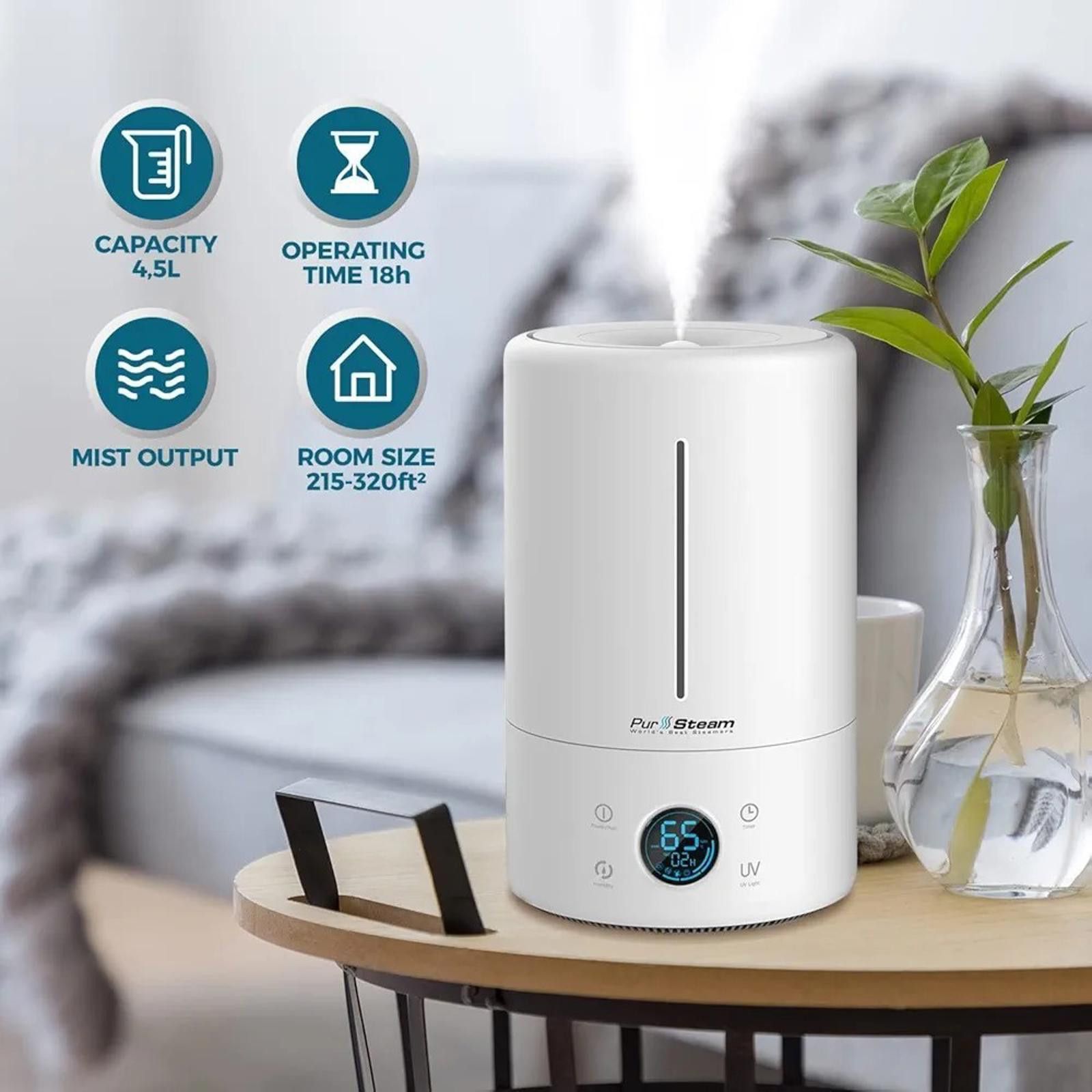 Other PurSteam UltraMist Humidifier 4.5L Ultrasonic Diffuser Size ONE SIZE - 3 Thumbnail