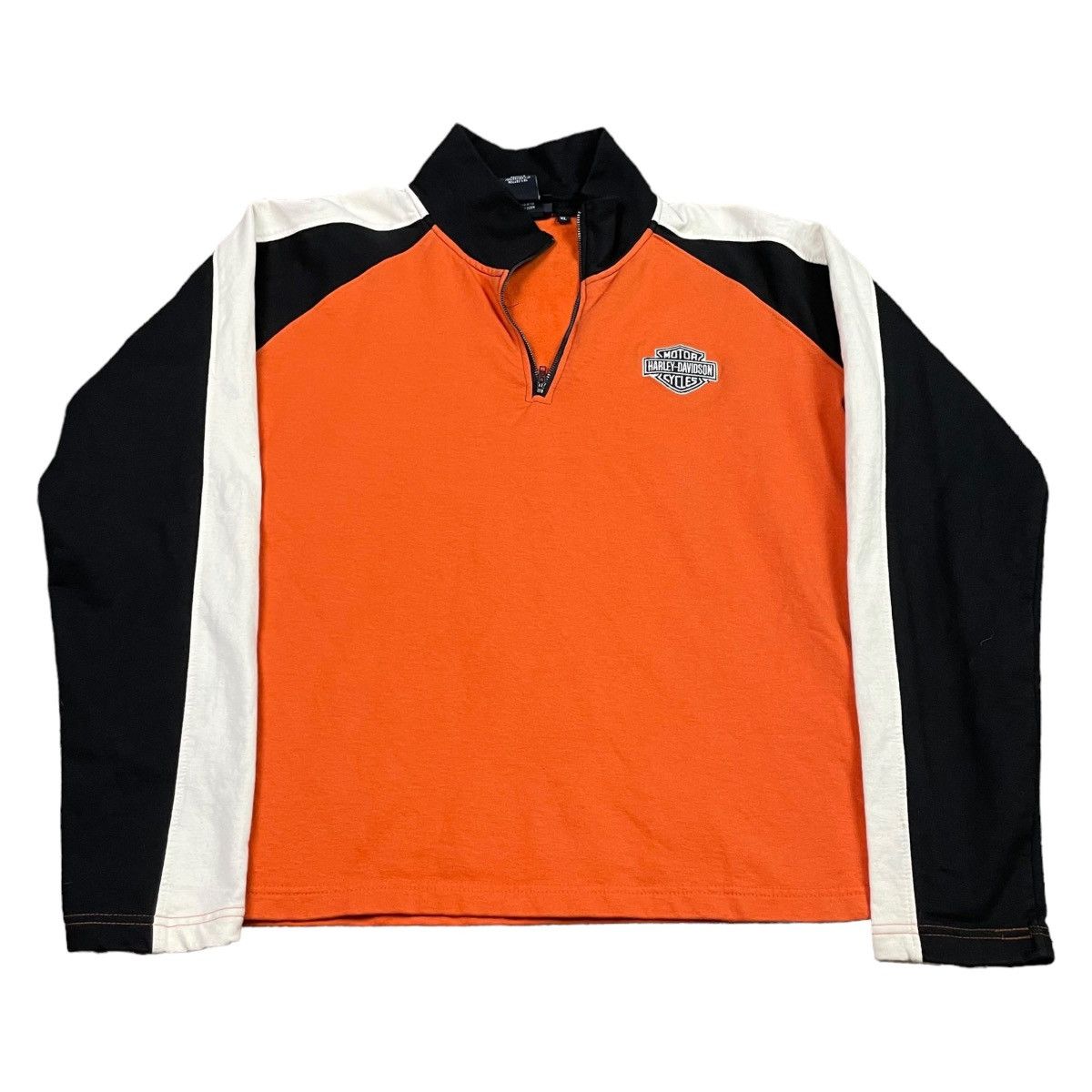 Harley Davidson Harley Davidson Sweater Womens XL Quarter Zip Y2K Stained Size XL / US 12-14 / IT 48-50 - 5 Thumbnail