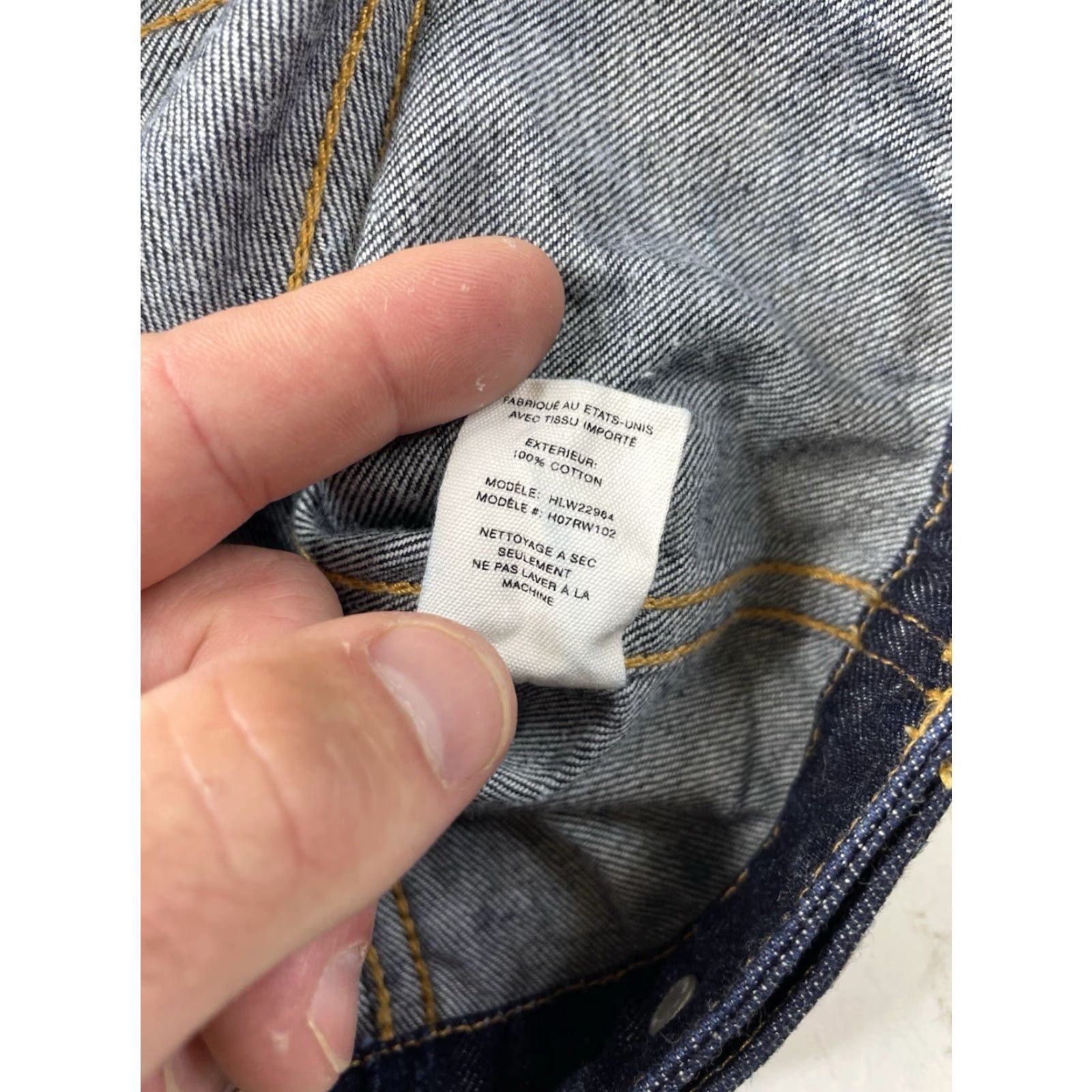 Helmut Lang Helmut Lang Jacket Mens XS Denim Motorcycle Zip Short Slim Silver Size US 27 - 7 Thumbnail