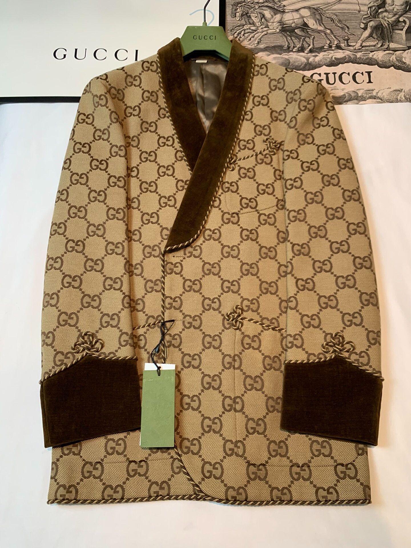Gucci All-Over Print Velvet Suit