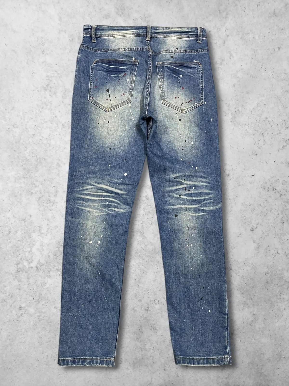 Amiri Vintage Japanese Paint Splat Sashiko Patch High Rise Jeans Size 30" / US 8 / IT 44 - 3 Thumbnail