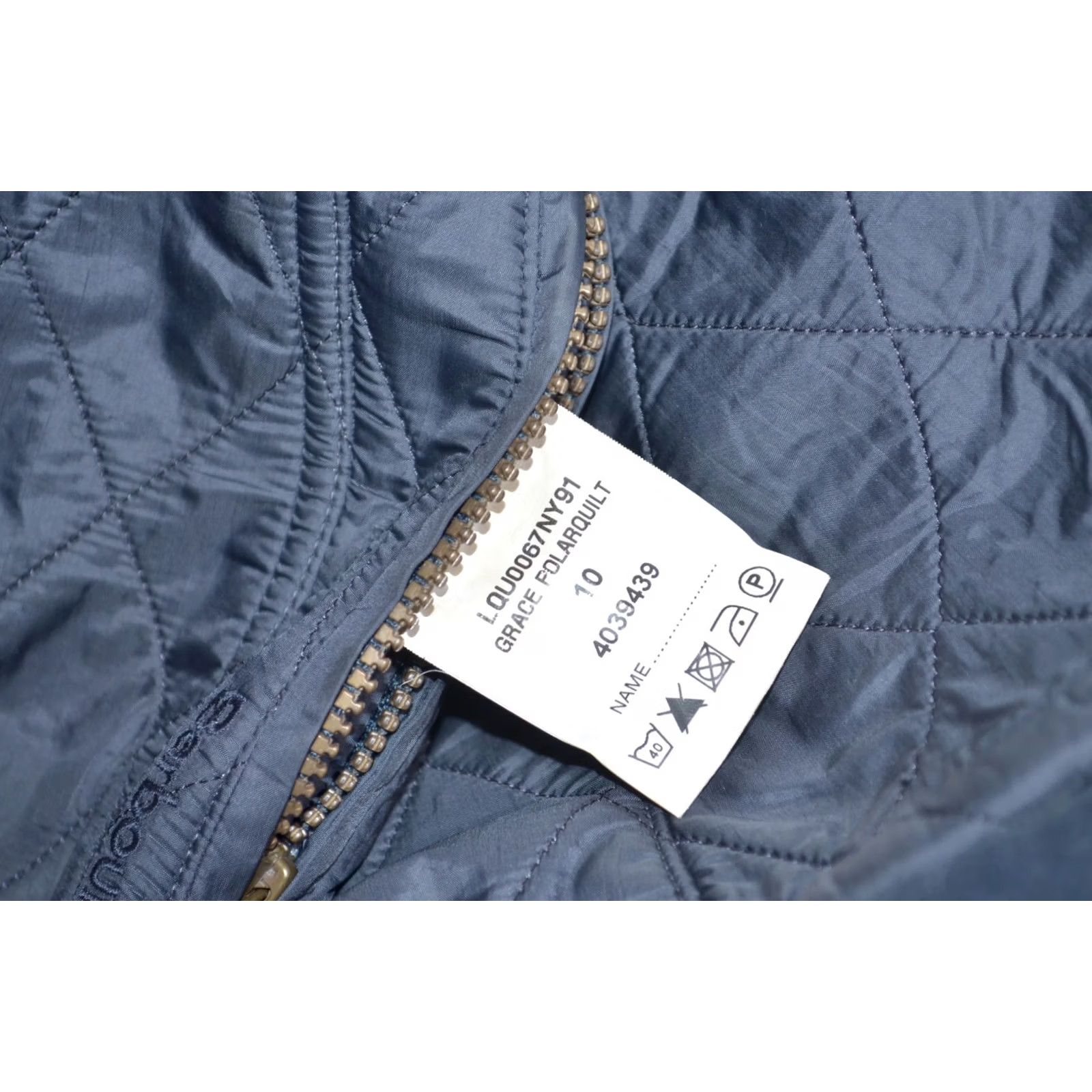 Barbour Barbour Grace Polarquilt Navy Quilted Belted Hooded Zip Pockets Jacket Womens UK10 US6 - Barbour Quilted Coat Core Size L / US 10 / IT 46 - 8 Thumbnail