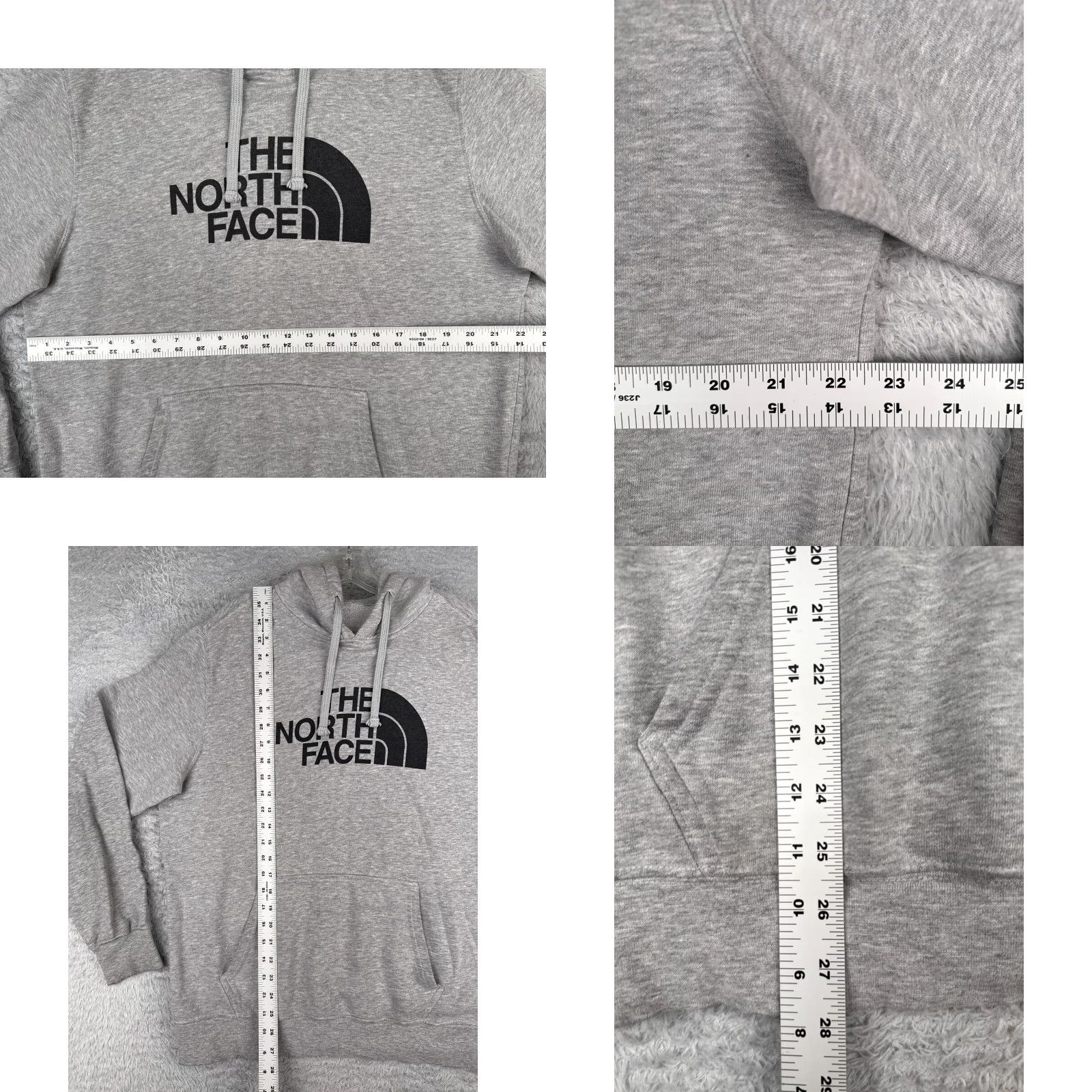 The North Face VINTAGE The North Face Hoodie Men's Large Gray Pullover Zip Pocket Logo 90s Sports Outdoor Mens Size US L / EU 52-54 / 3 - 8 Thumbnail