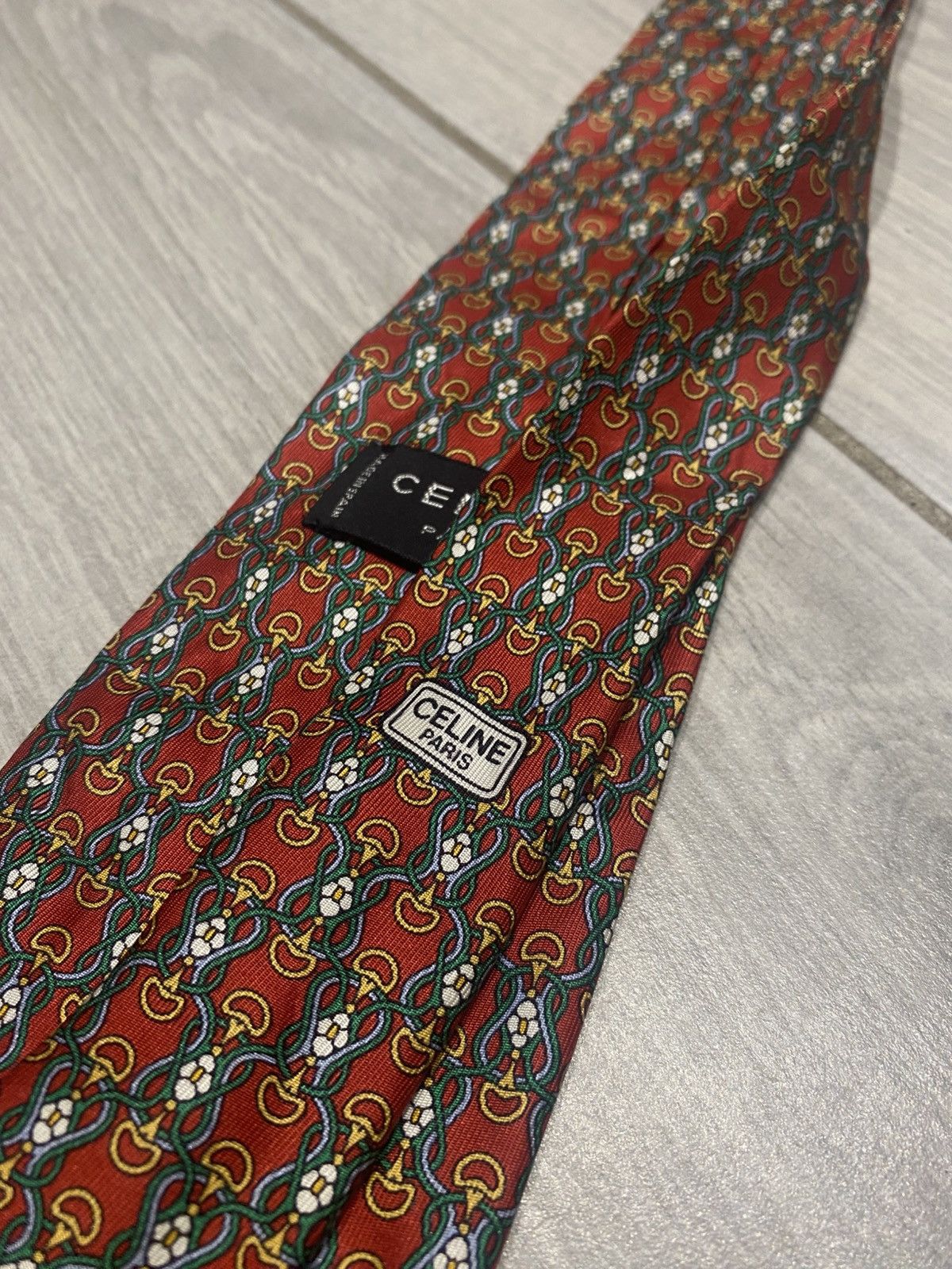 Celine Vintage tie from Celine Paris gold monogram Size ONE SIZE - 5 Thumbnail