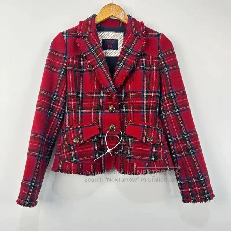 Burberry Burberry Red Wool Women's Jacket. Size M / US 6-8 / IT 42-44 - 1 Thumbnail