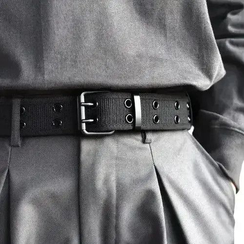 Other Double Row Needle Buckle Woven Belt Size ONE SIZE - 3 Thumbnail