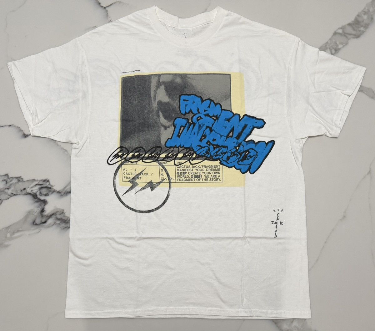Travis Scott Cactus Jack x Fragment Manifest Shirt Sz M NEW