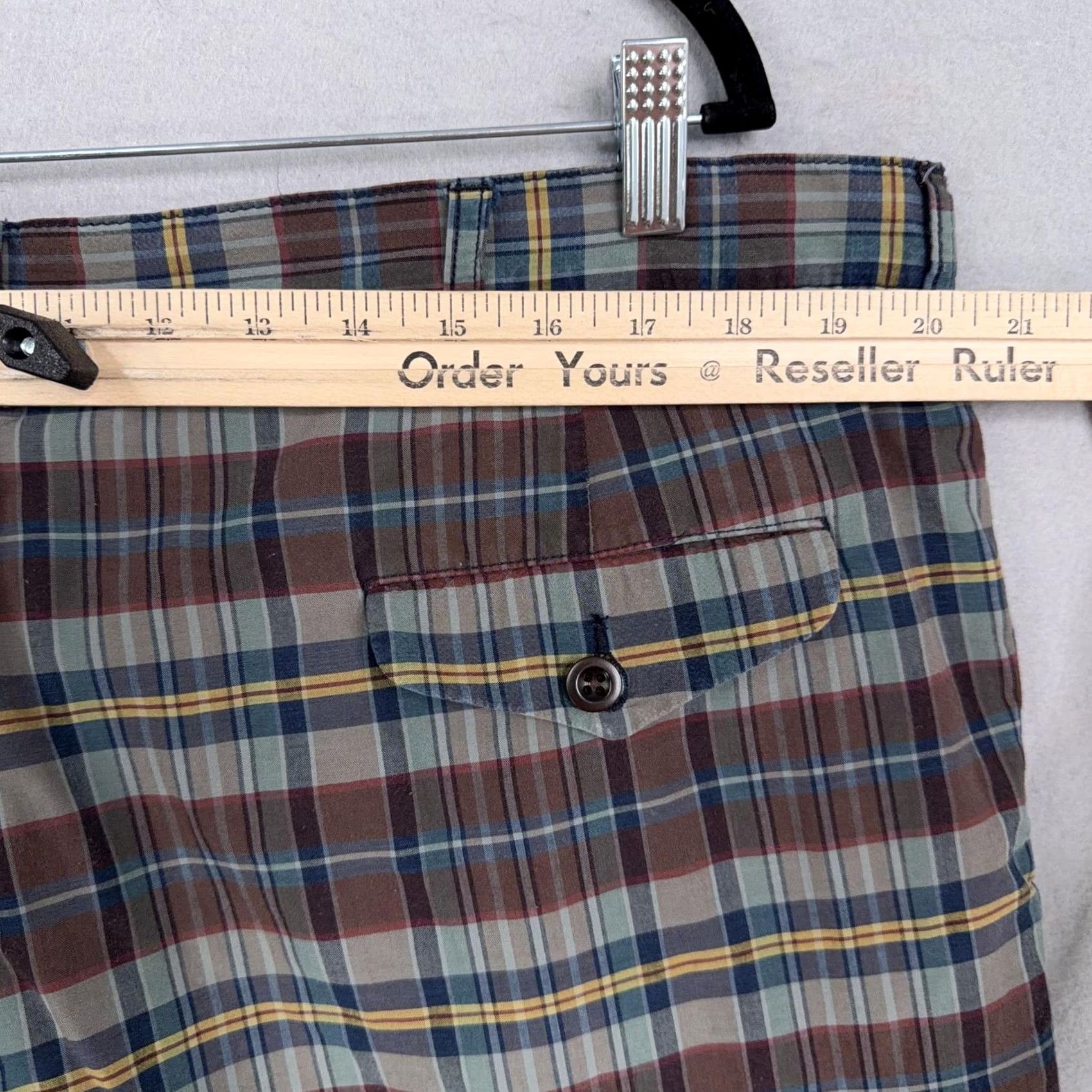 Polo Ralph Lauren Polo Ralph Lauren Shorts Mens 40 Brown Plaid Chino Summer Preppy Button Fly Casual Size US L / EU 52-54 / 3 - 7 Thumbnail