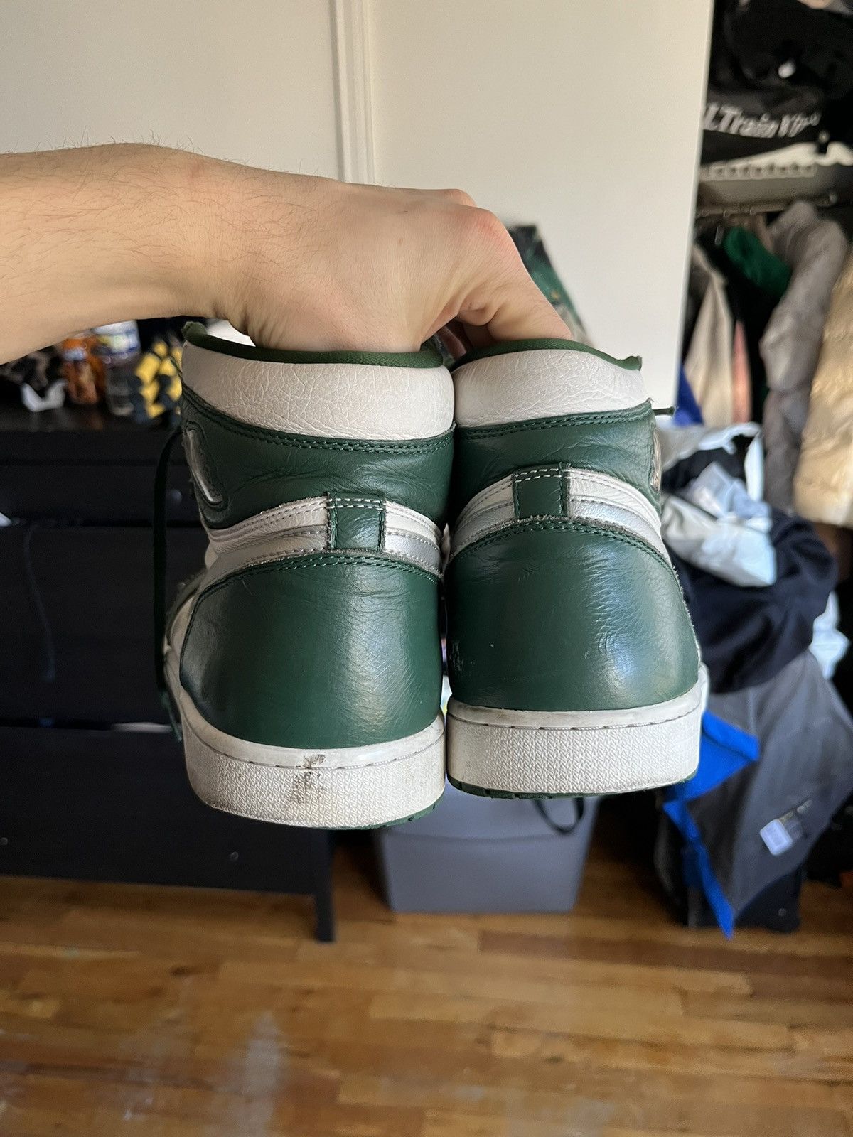 Jordan Brand Nike Air Jordan 1 Retro High OG George Green Leatger Men’s Size US 13 / EU 46 - 5 Thumbnail