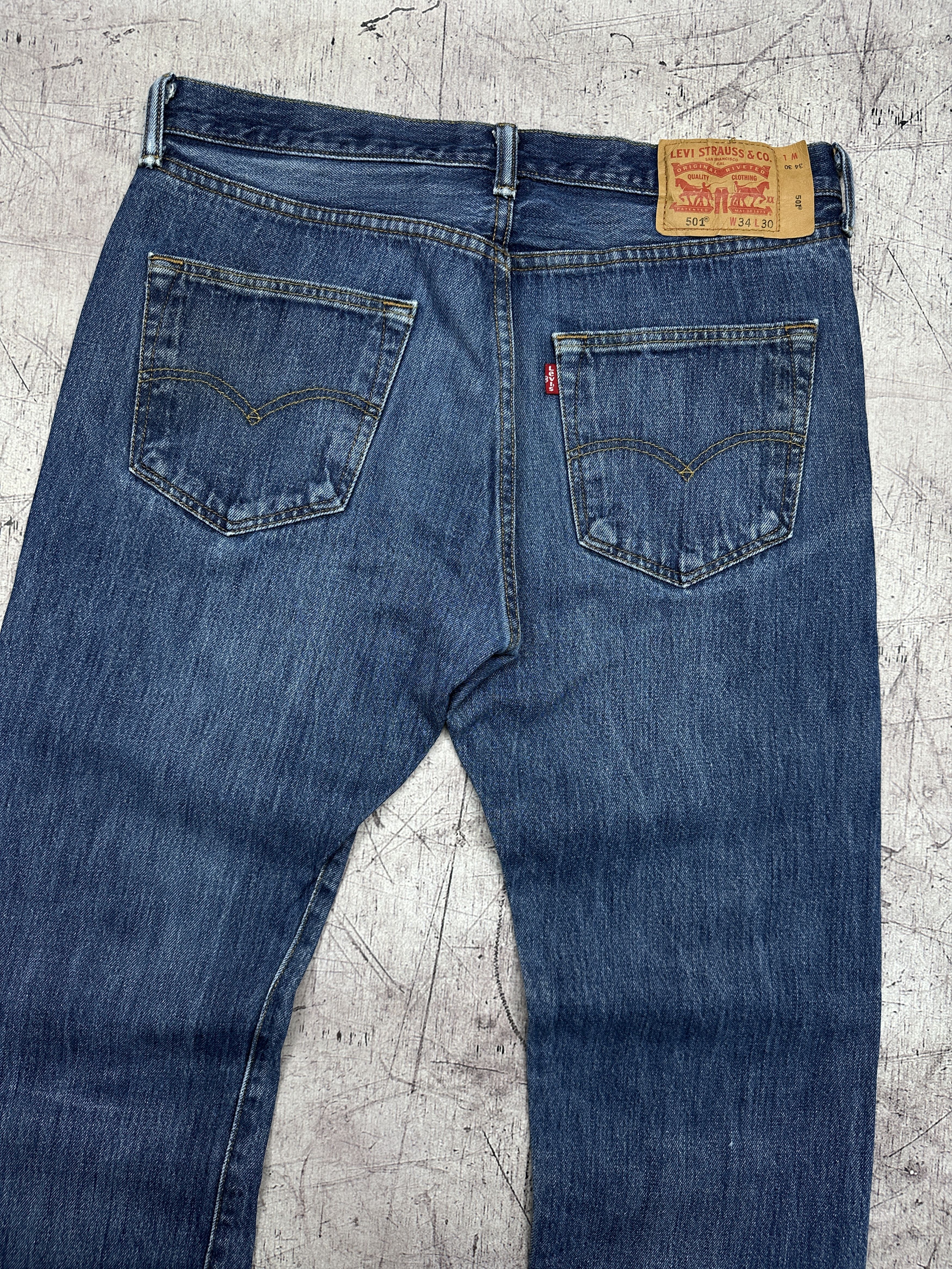 Levi's Levi's 501 Mens Denim Pants Jeans Size 34 x 30 Size US 34 / EU 50 - 2 Thumbnail