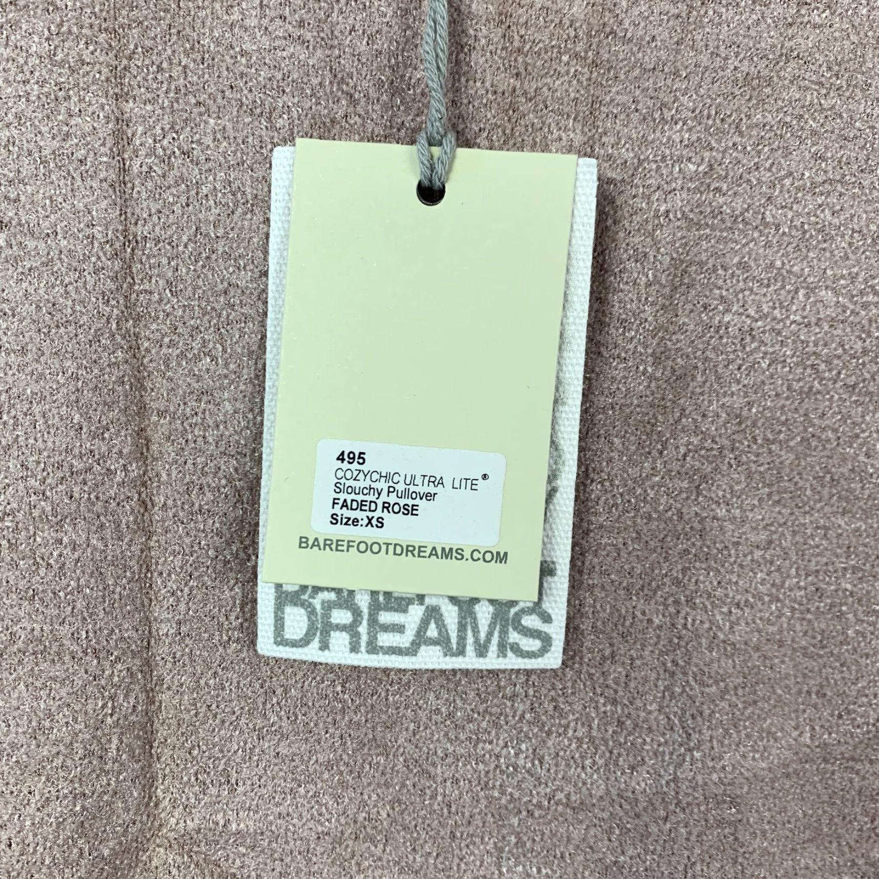 Vintage Barefoot Dreams CozyChic Ultra Lite Slouchy Pullover Sweater Faded Rose XS NWT Size XS / US 0-2 / IT 36-38 - 3 Thumbnail