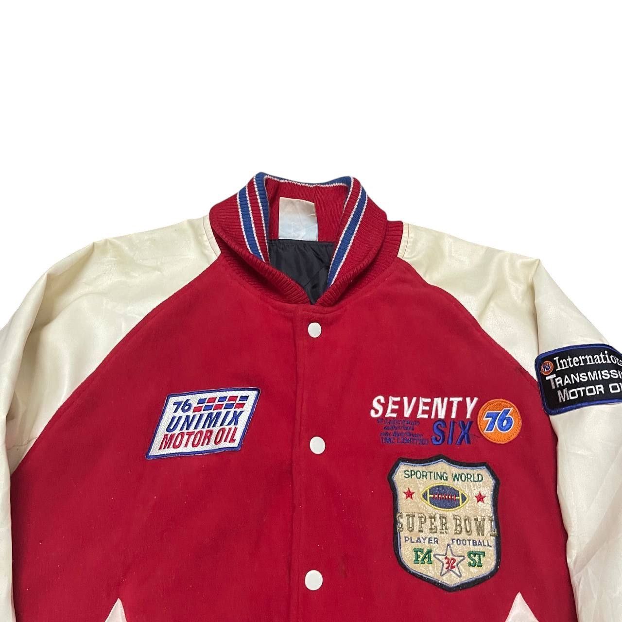 Japanese Brand Vintage 76 Lubricant Unimix Motor Oil Racing Jacket Size US L / EU 52-54 / 3 - 2 Thumbnail