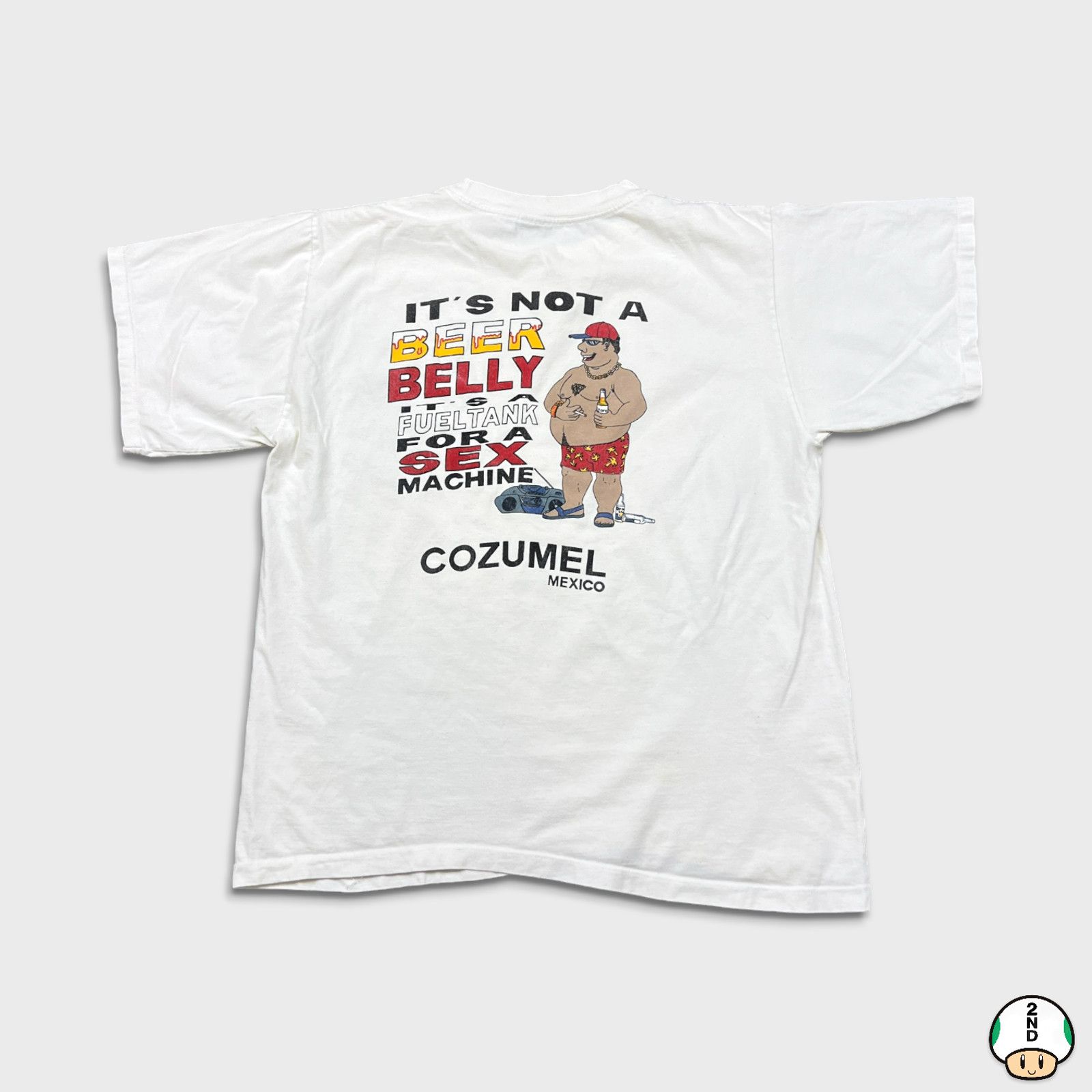 Vintage 90s It's Not a Beer Belly Sex Machine T Shirt XL Funny Tee Size US XL / EU 56 / 4 - 1 Thumbnail