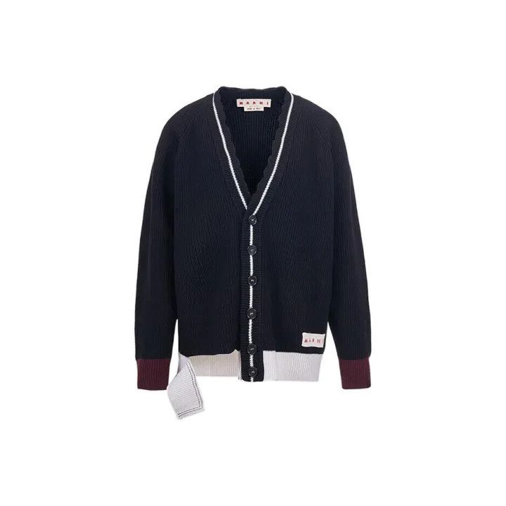 Marni Marni FW22 Colorblock V-Neck Knit Sweater Size M / US 6-8 / IT 42-44 - 1 Thumbnail