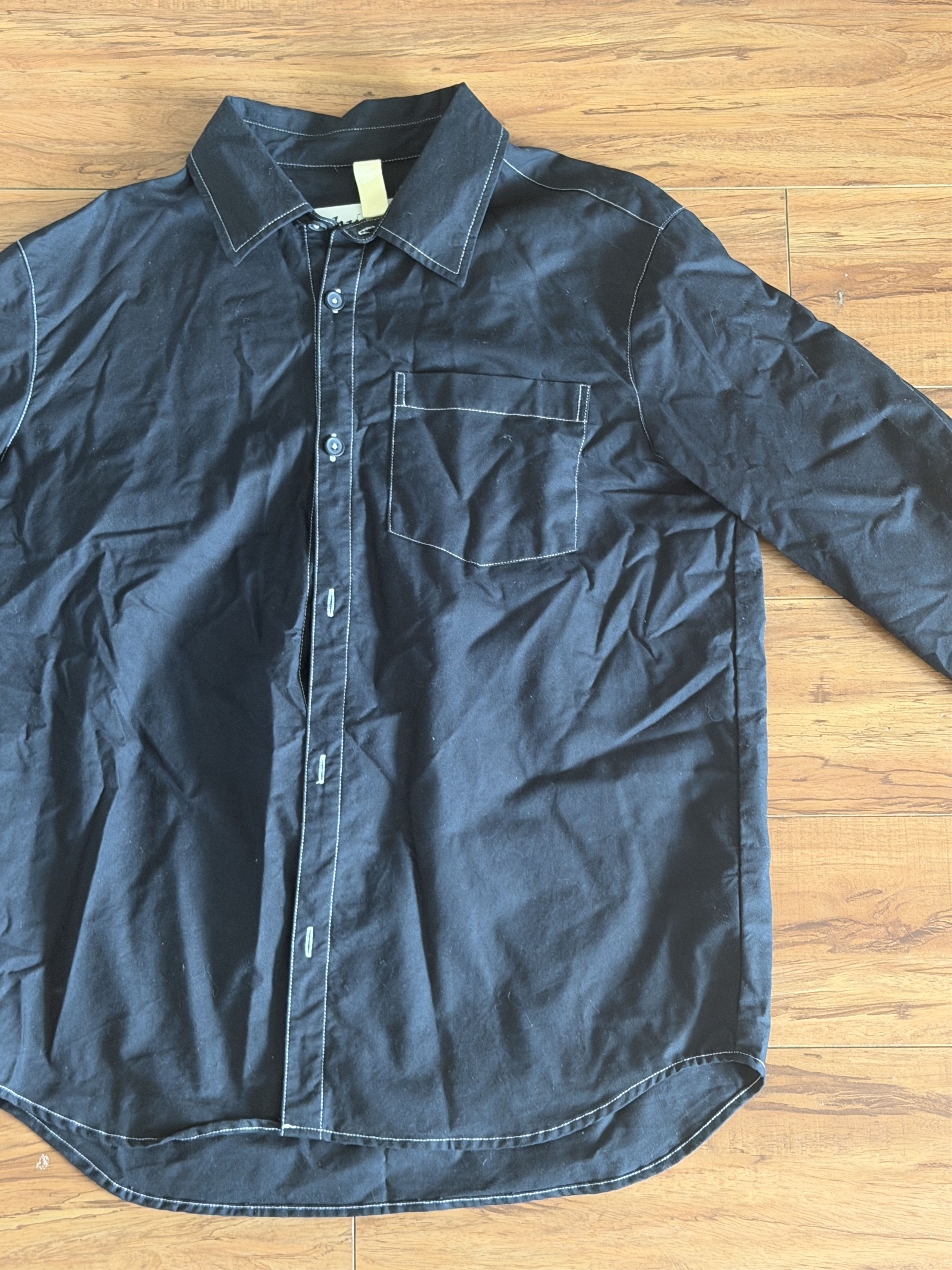 Brixtol Brixtol Designs Black White-Stitch Western Shirt Size US L / EU 52-54 / 3 - 4 Thumbnail