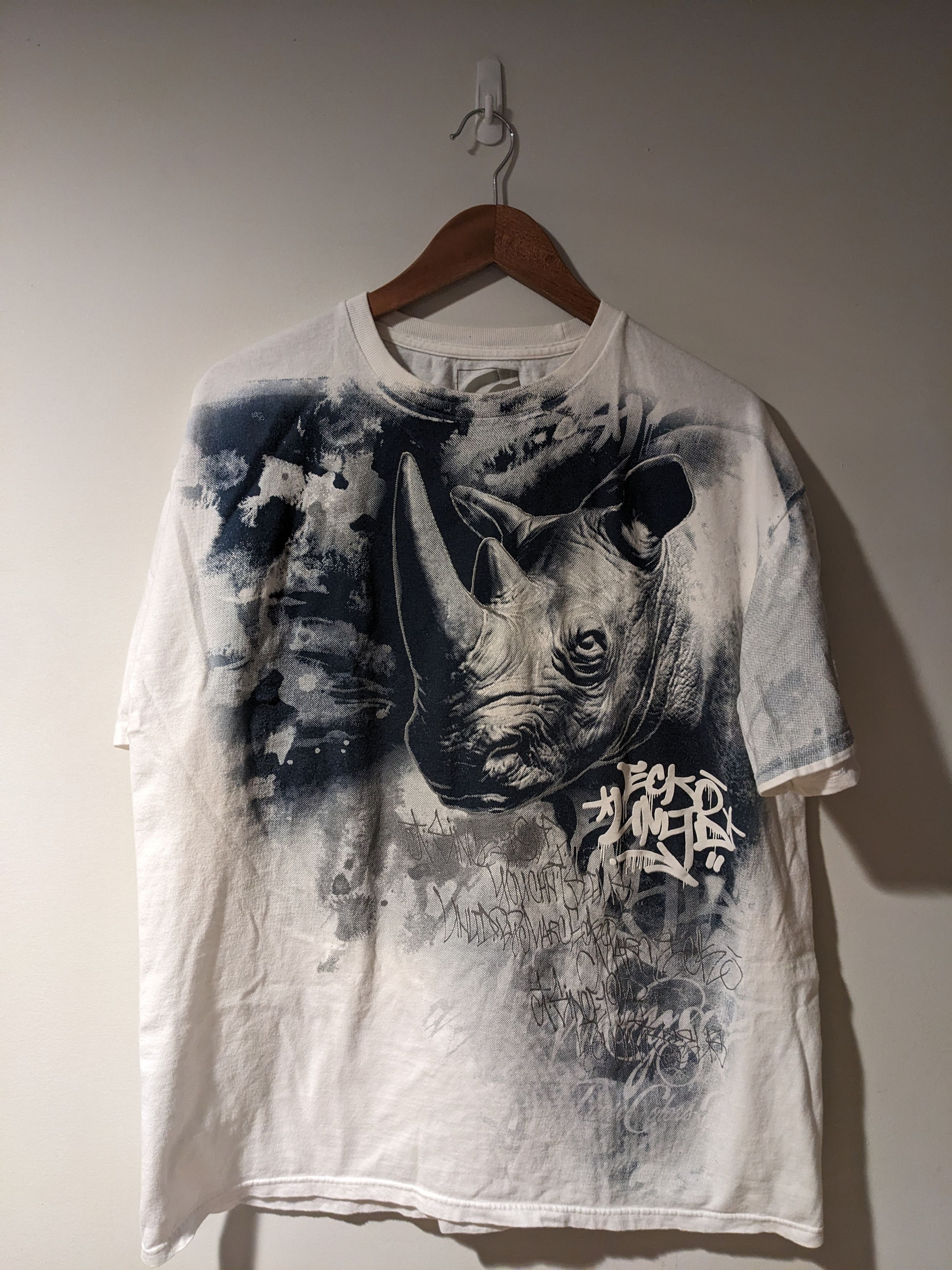 Ecko Unltd. × Vintage Vintage Y2K Ecko Unlimited Rhino All Over Print T-Shirt Size US XL / EU 56 / 4 - 1 Thumbnail
