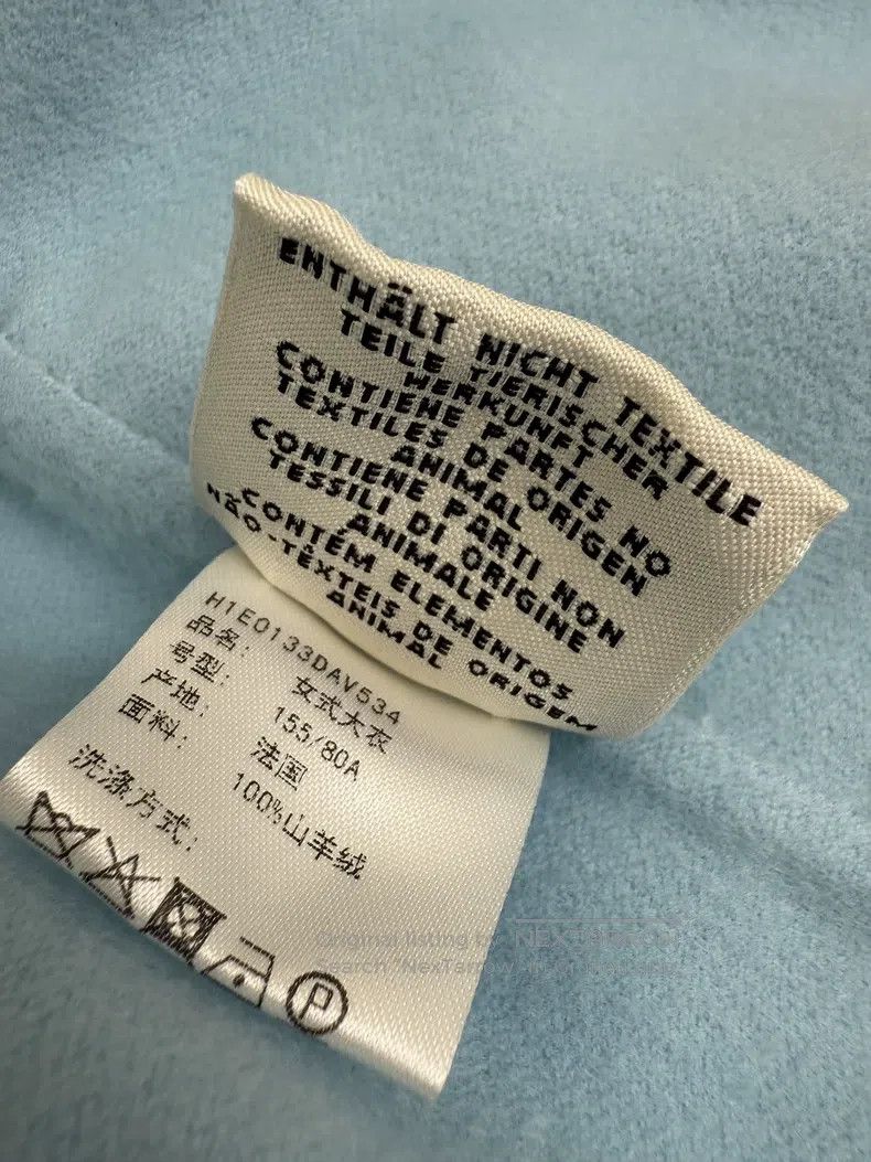 Hermes Hermes Blue Cashmere Collar Coat Size XXS / US 00 / IT 34 - 6 Thumbnail
