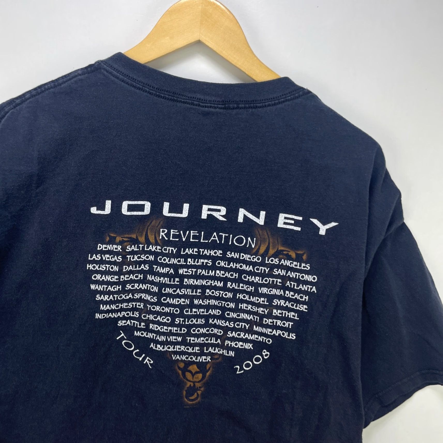Vintage VINTAGE Journey Revelation Tour 2008 Band T Shirt XL Shirt Mens Black 2000s Concert Size US XXL / EU 58 / 5 - 5 Thumbnail