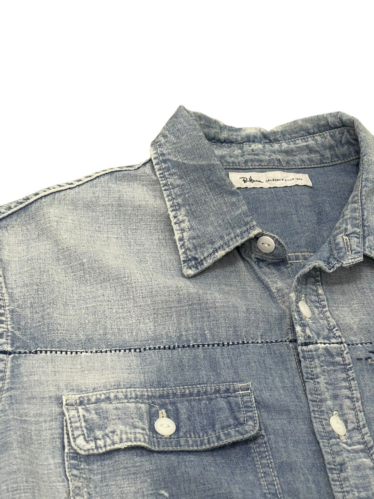 Ron Herman Sashiko Boro Shirt Ron Herman Japan Patchwork 6🟩8 Size US M / EU 48-50 / 2 - 9 Thumbnail